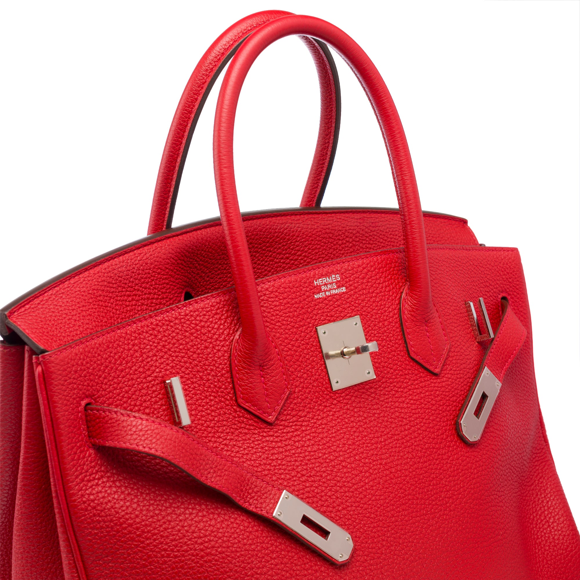 Sac HERMES Birkin 35 en Cuir Rouge - 103313