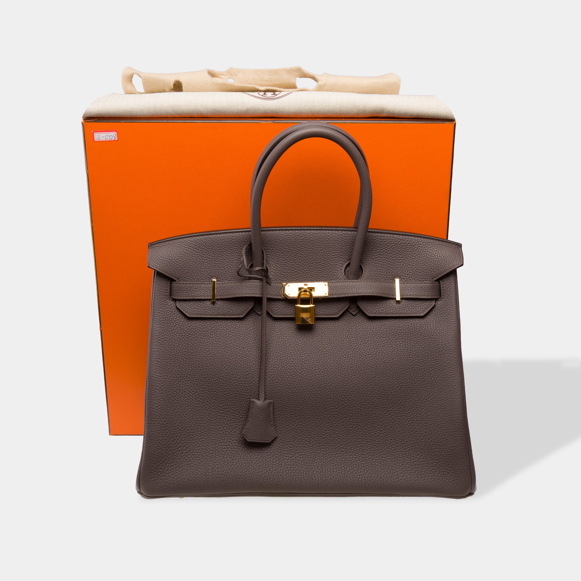 Sac HERMES Birkin 35 en Cuir Gris - 103318