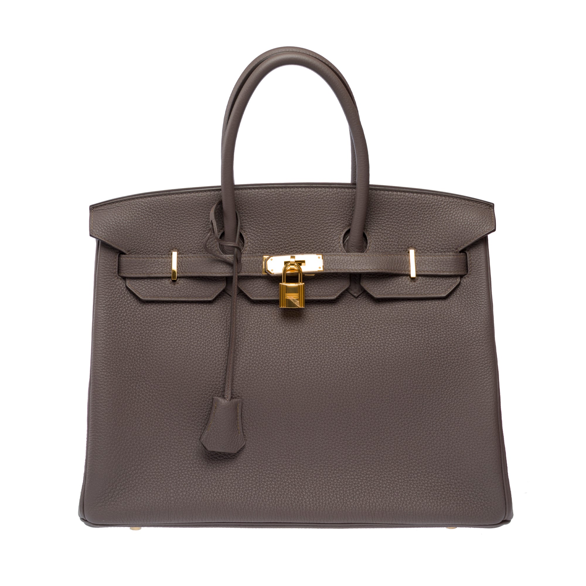 Sac HERMES Birkin 35 en Cuir Gris - 103318