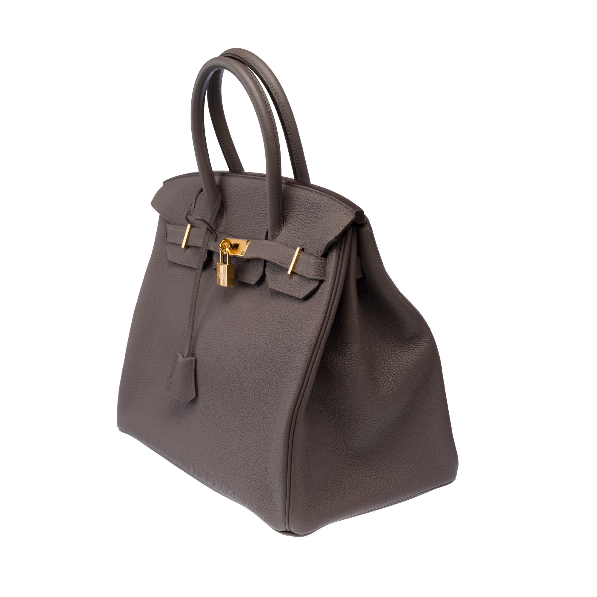 Sac HERMES Birkin 35 en Cuir Gris - 103318
