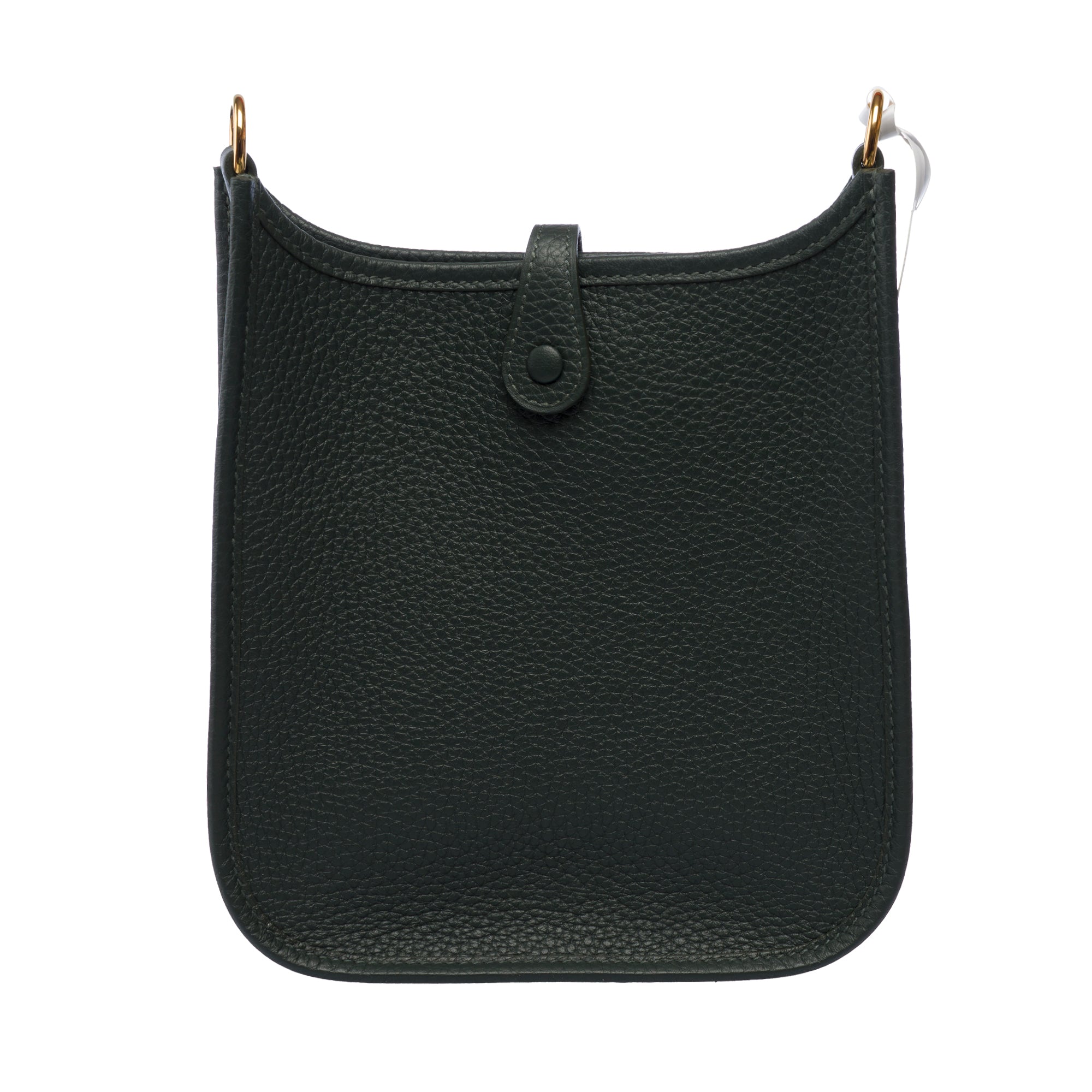 Sac HERMES Mini Evelyne en Cuir Vert - 103300