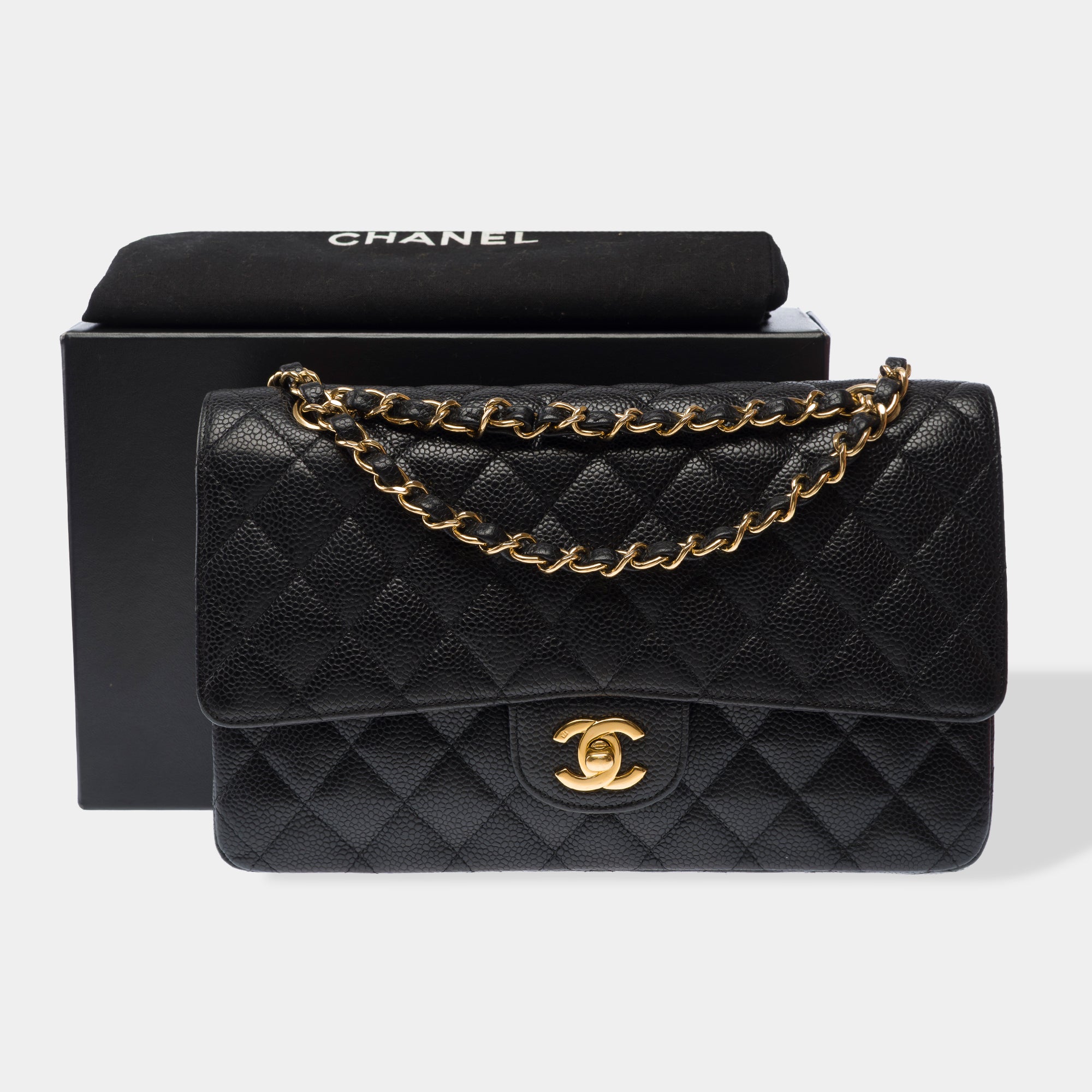 Sac CHANEL Timeless/Classique en Cuir Noir - 103345