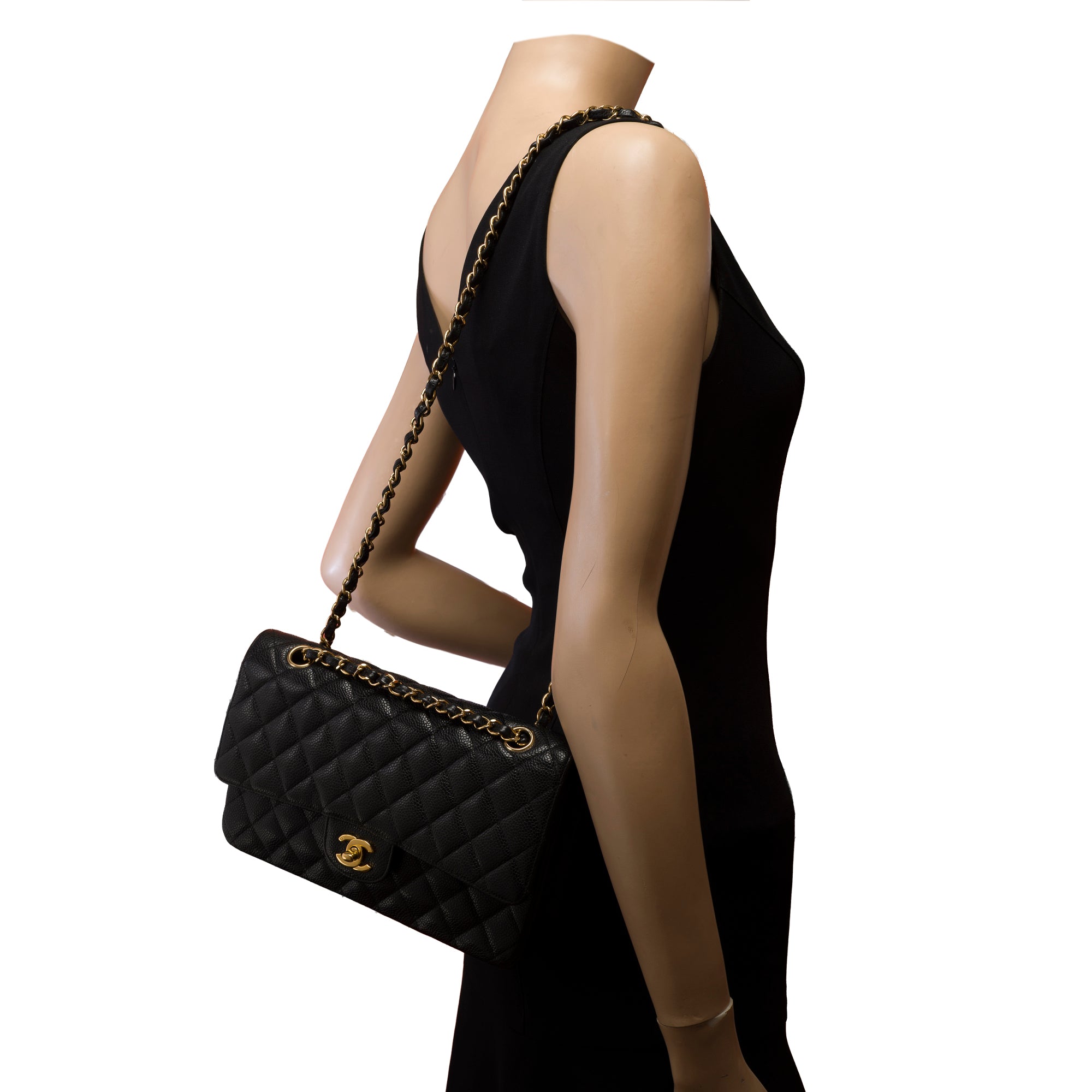 Sac CHANEL Timeless/Classique en Cuir Noir - 103345