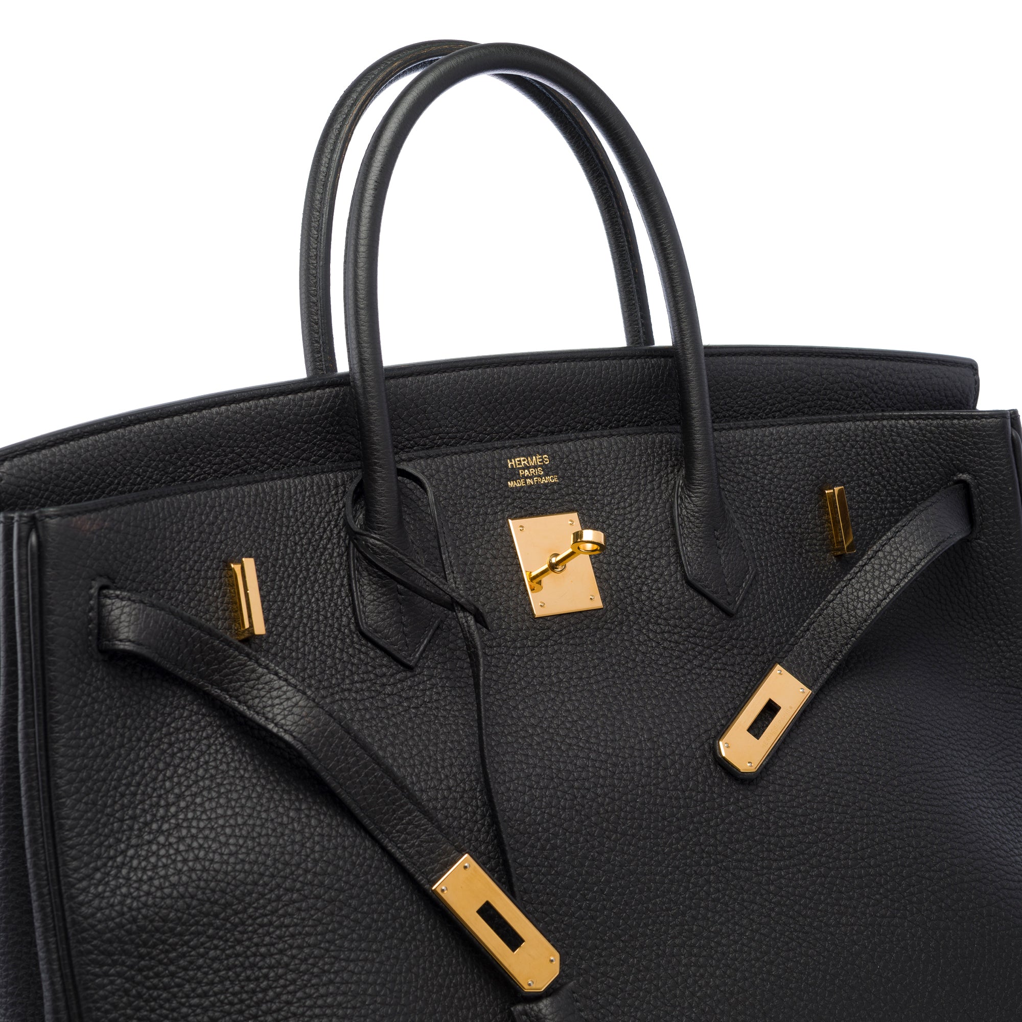 Sac HERMES Birkin 40 en Cuir Noir - 103343