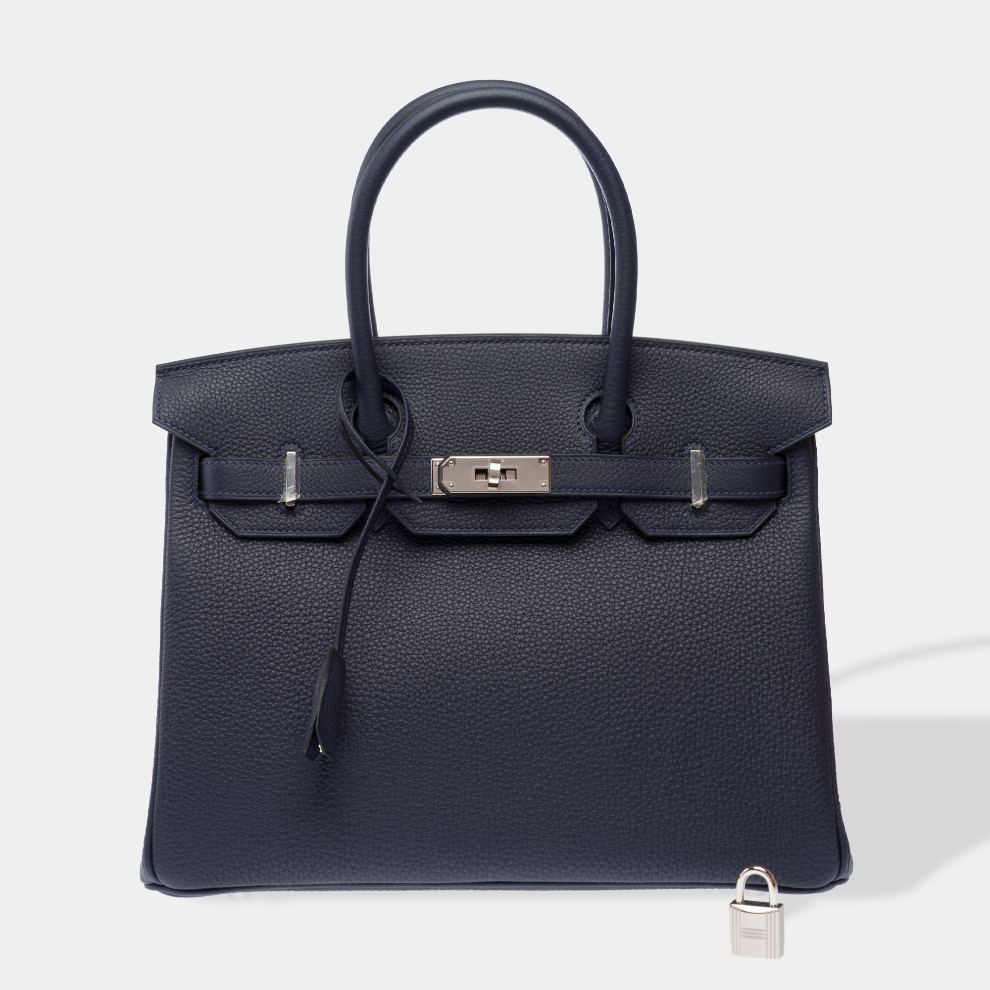 Sac HERMES Birkin 30 en Cuir Bleu Marine - 103339