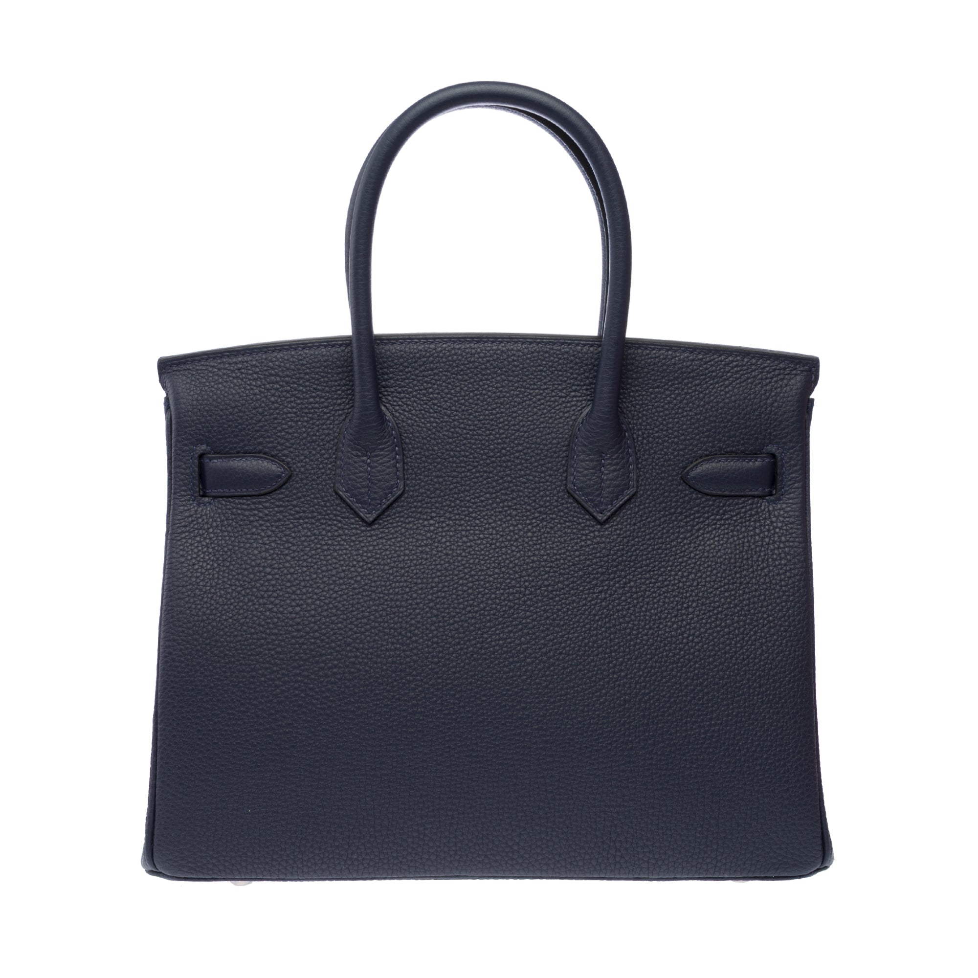 Sac HERMES Birkin 30 en Cuir Bleu Marine - 103339