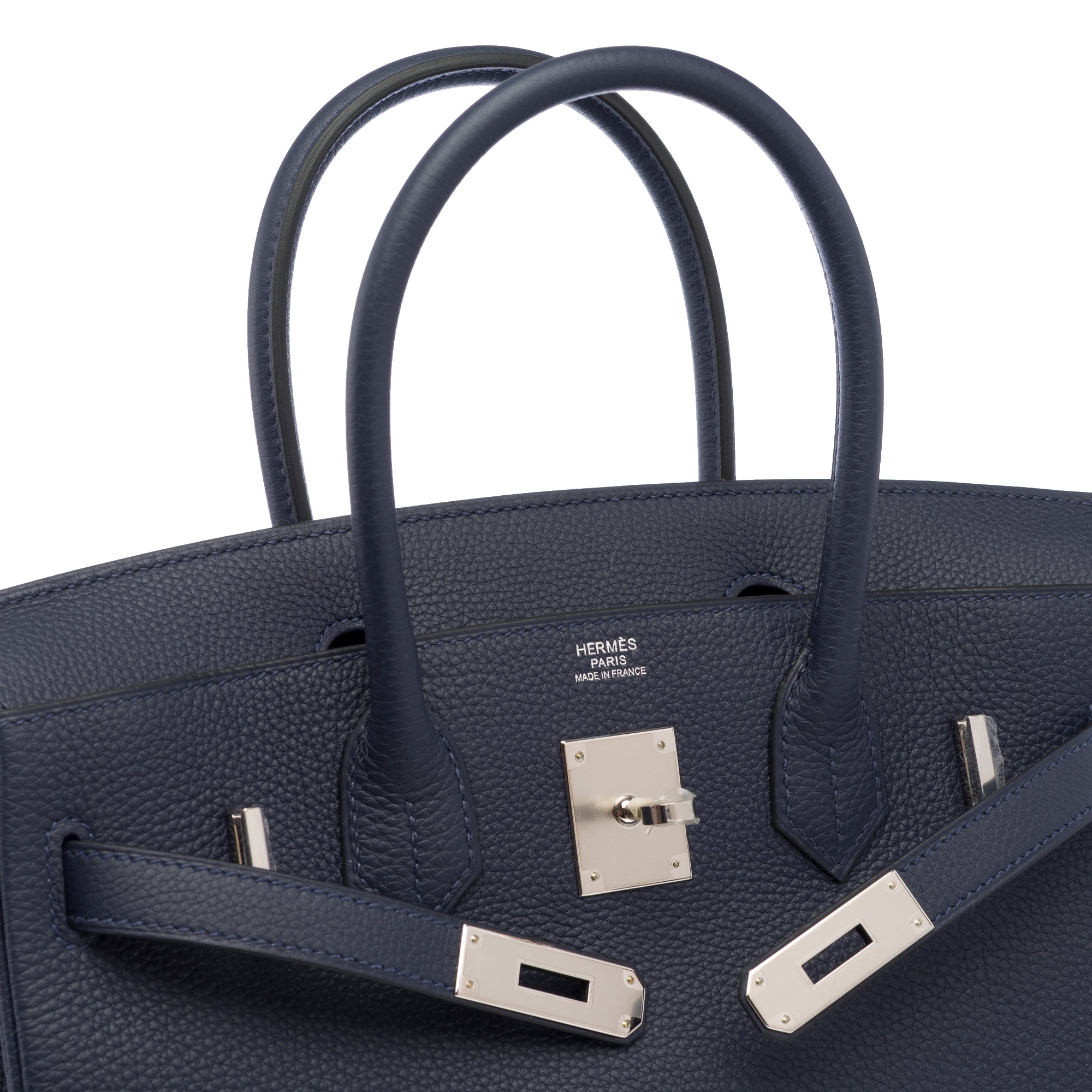 Sac HERMES Birkin 30 en Cuir Bleu Marine - 103339