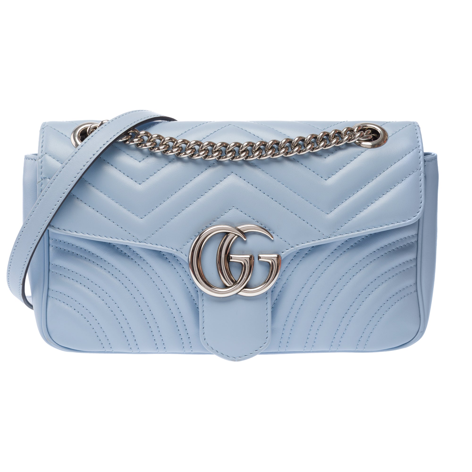 Sac GUCCI Marmont en Cuir Bleu - 103342