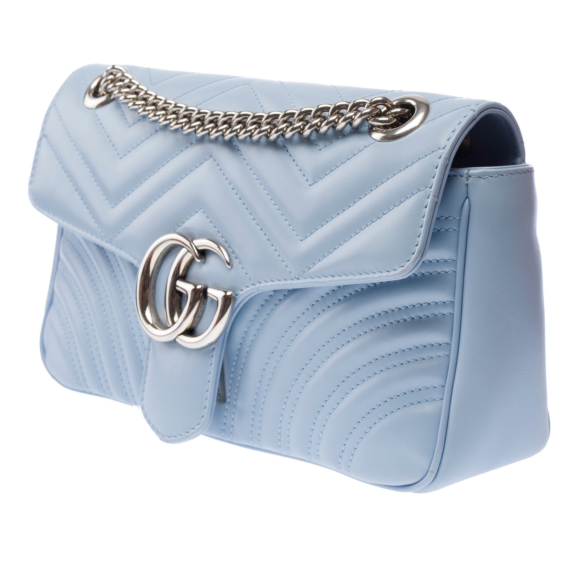 Sac GUCCI Marmont en Cuir Bleu - 103342