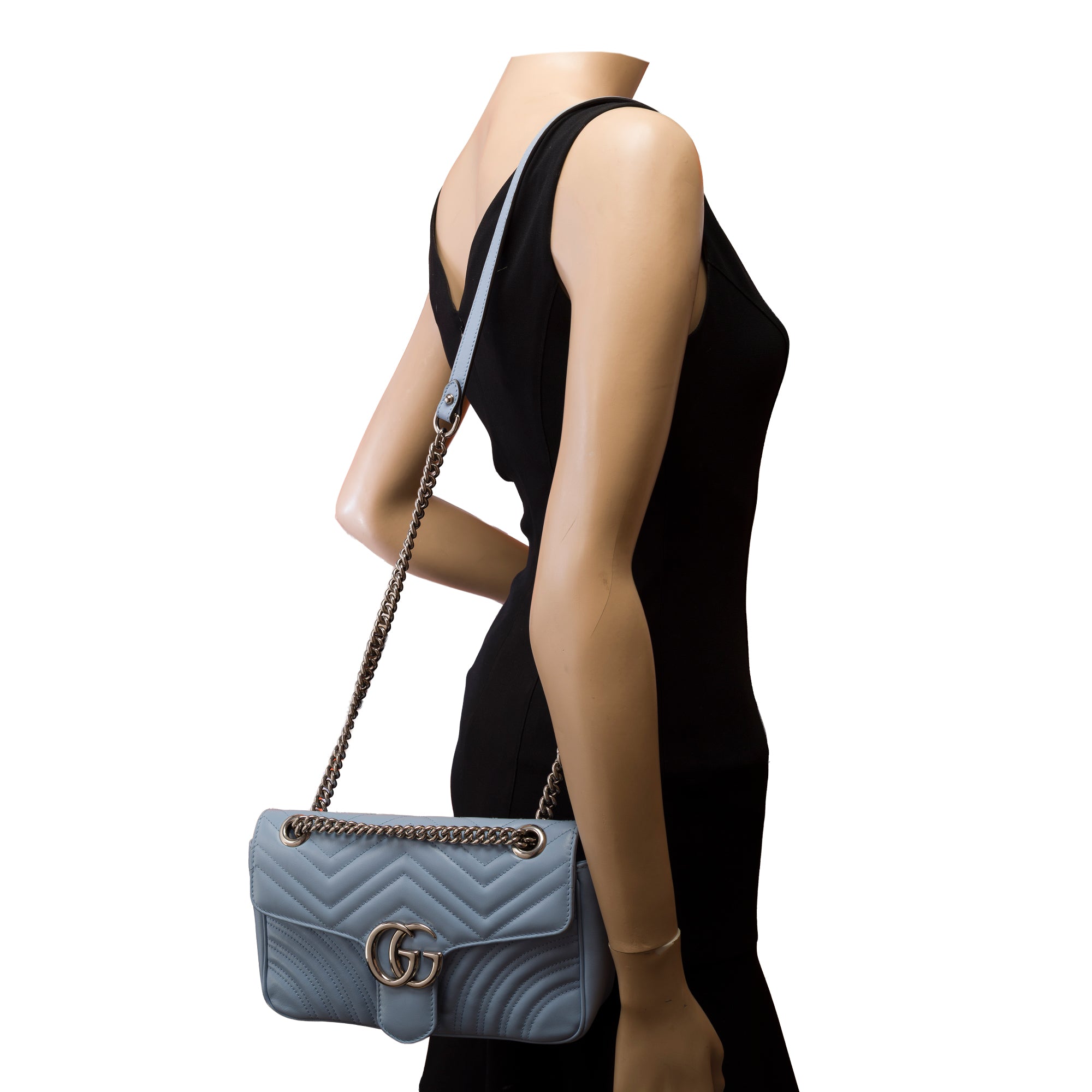 Sac GUCCI Marmont en Cuir Bleu - 103342