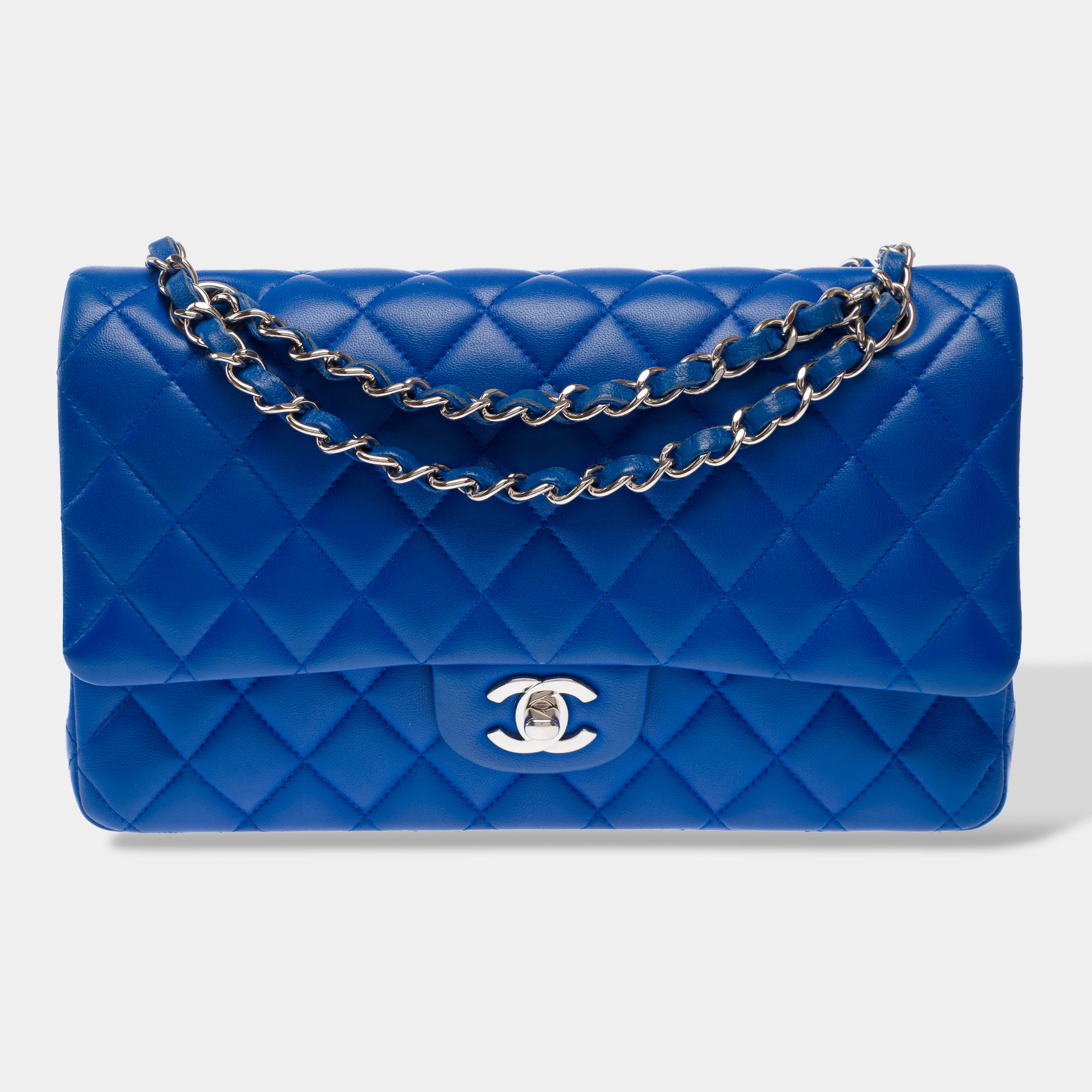 Sac CHANEL Timeless/Classique en Cuir Bleu - 103333