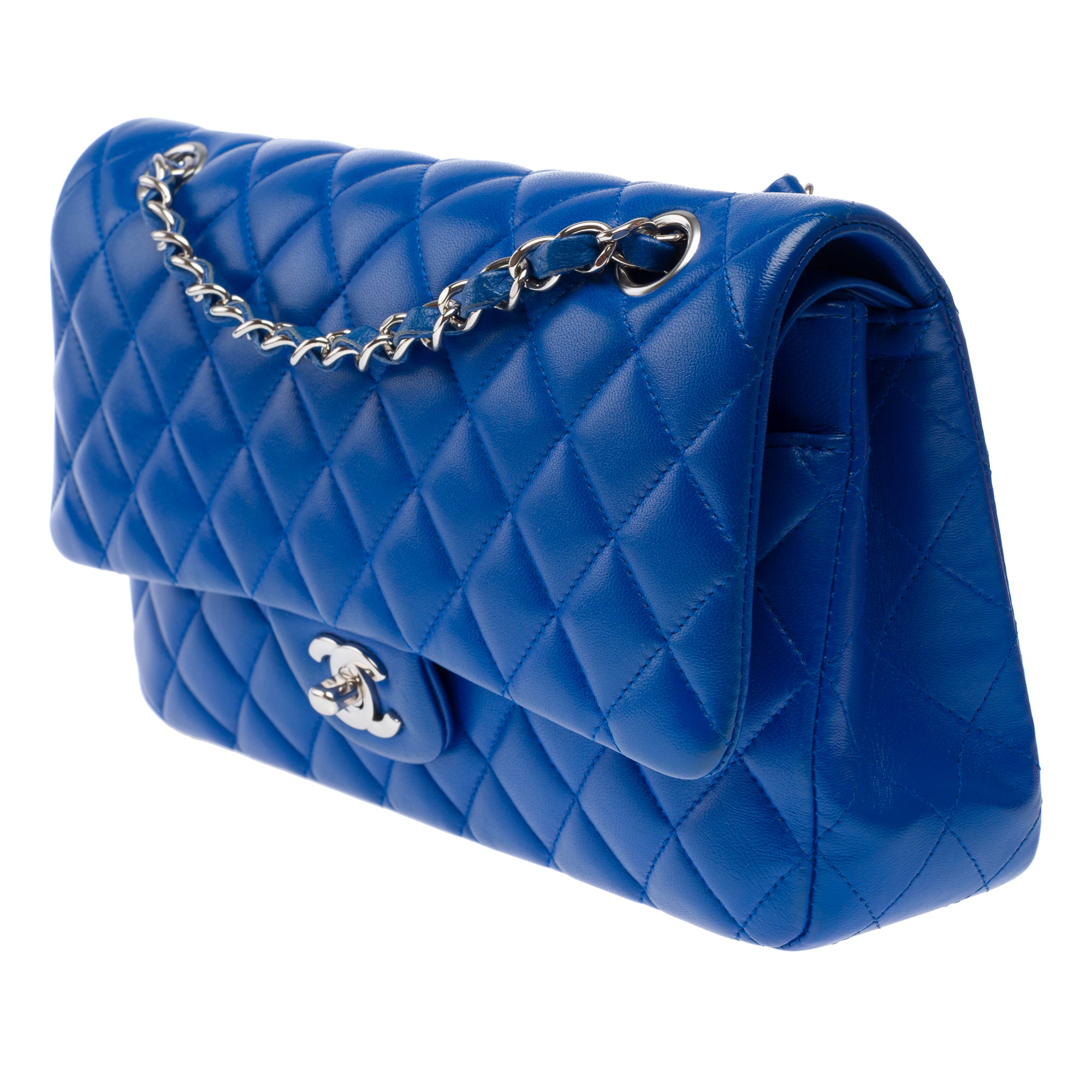 Sac CHANEL Timeless/Classique en Cuir Bleu - 103333