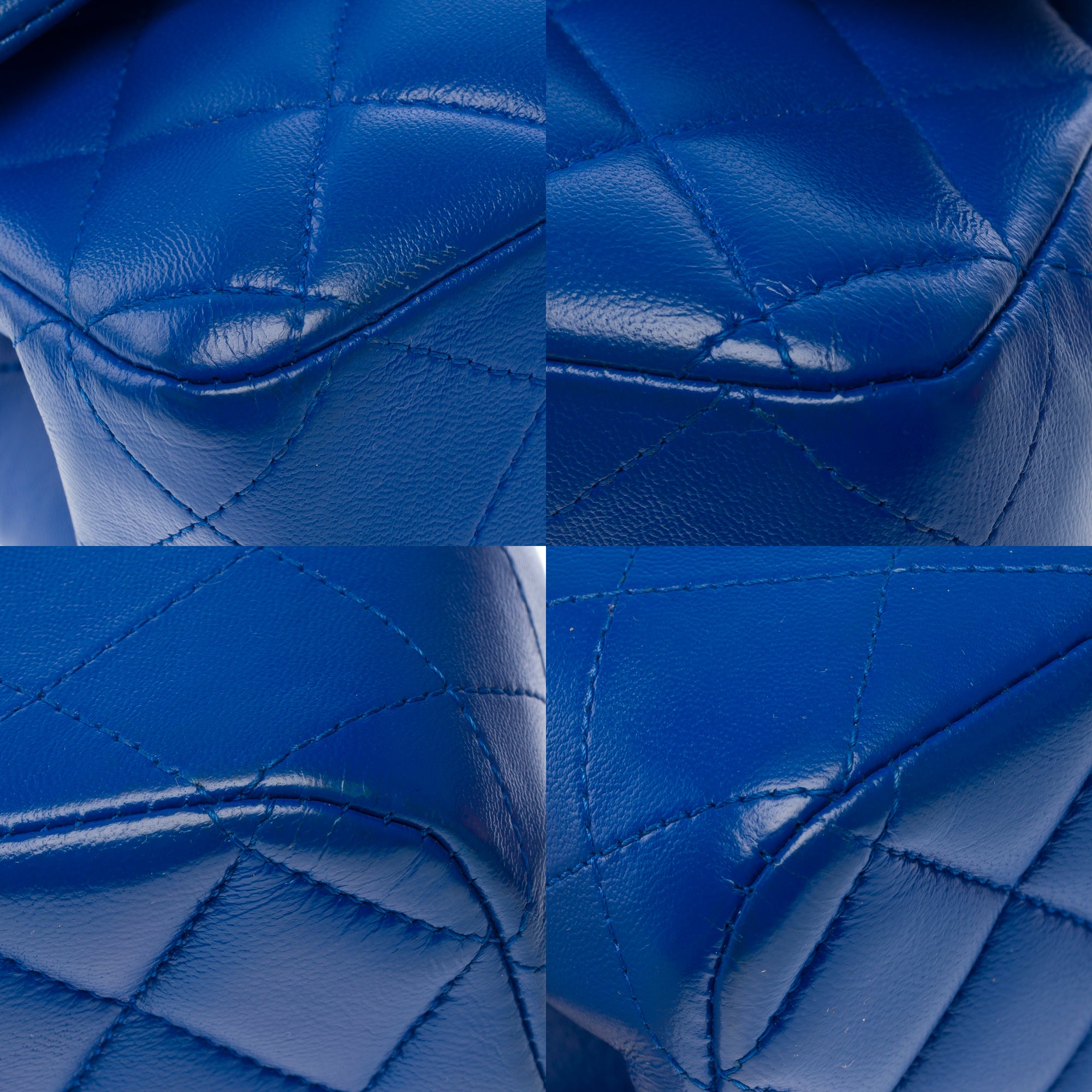 Sac CHANEL Timeless/Classique en Cuir Bleu - 103333