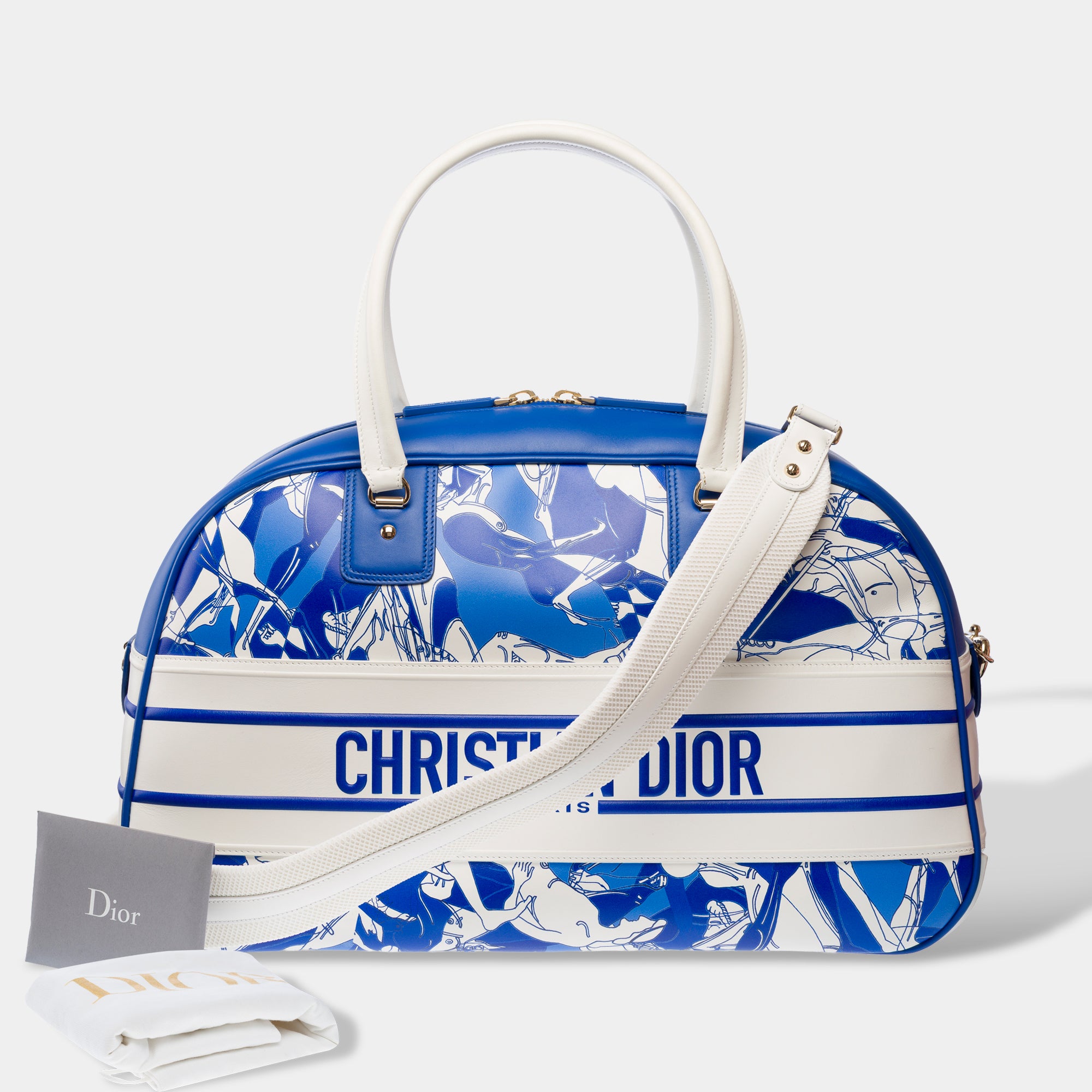 Sac DIOR en Cuir Bleu - 103337