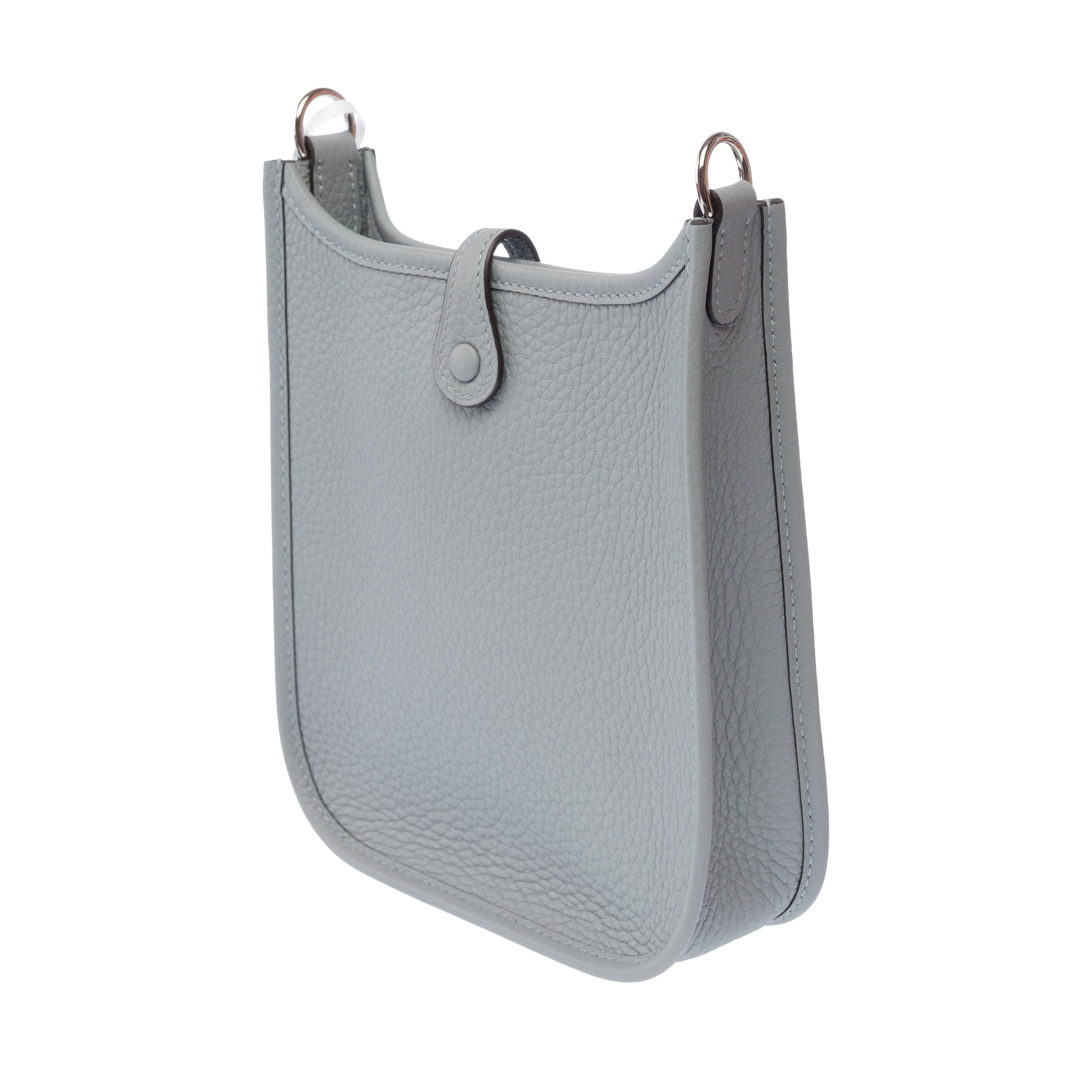 Sac HERMES Mini Evelyne en Cuir Gris - 103351