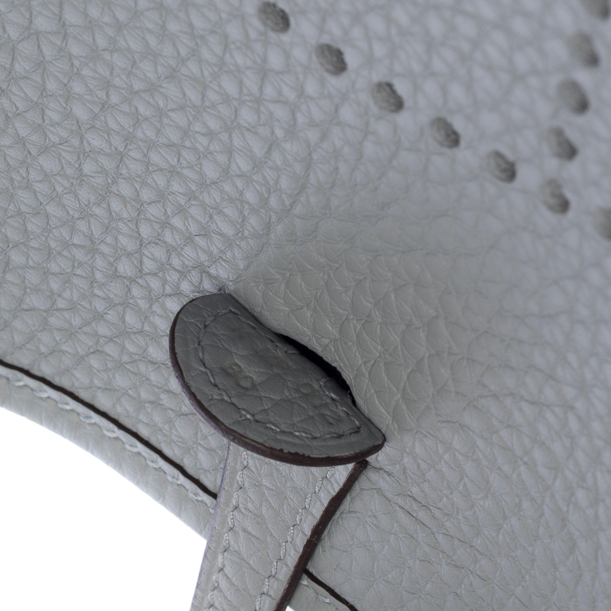 Sac HERMES Mini Evelyne en Cuir Gris - 103351