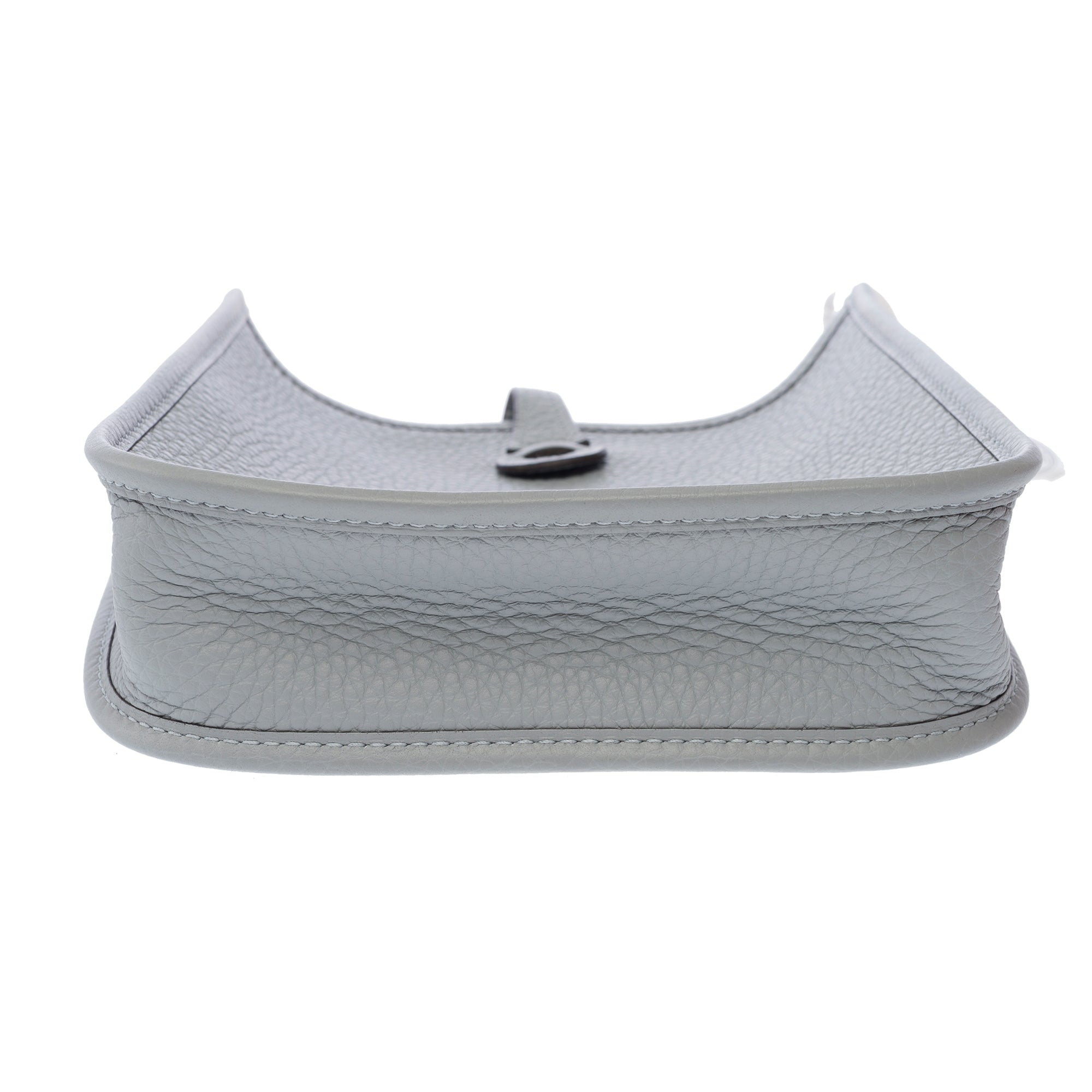 Sac HERMES Mini Evelyne en Cuir Gris - 103351