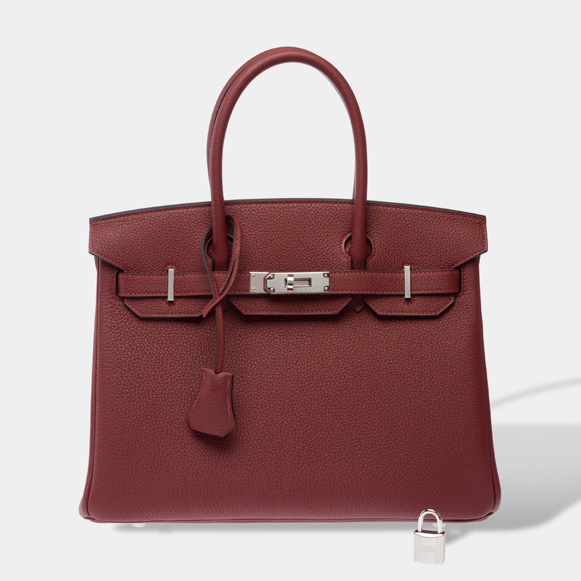 Sac HERMES Birkin 30 en Cuir Rouge - 103349