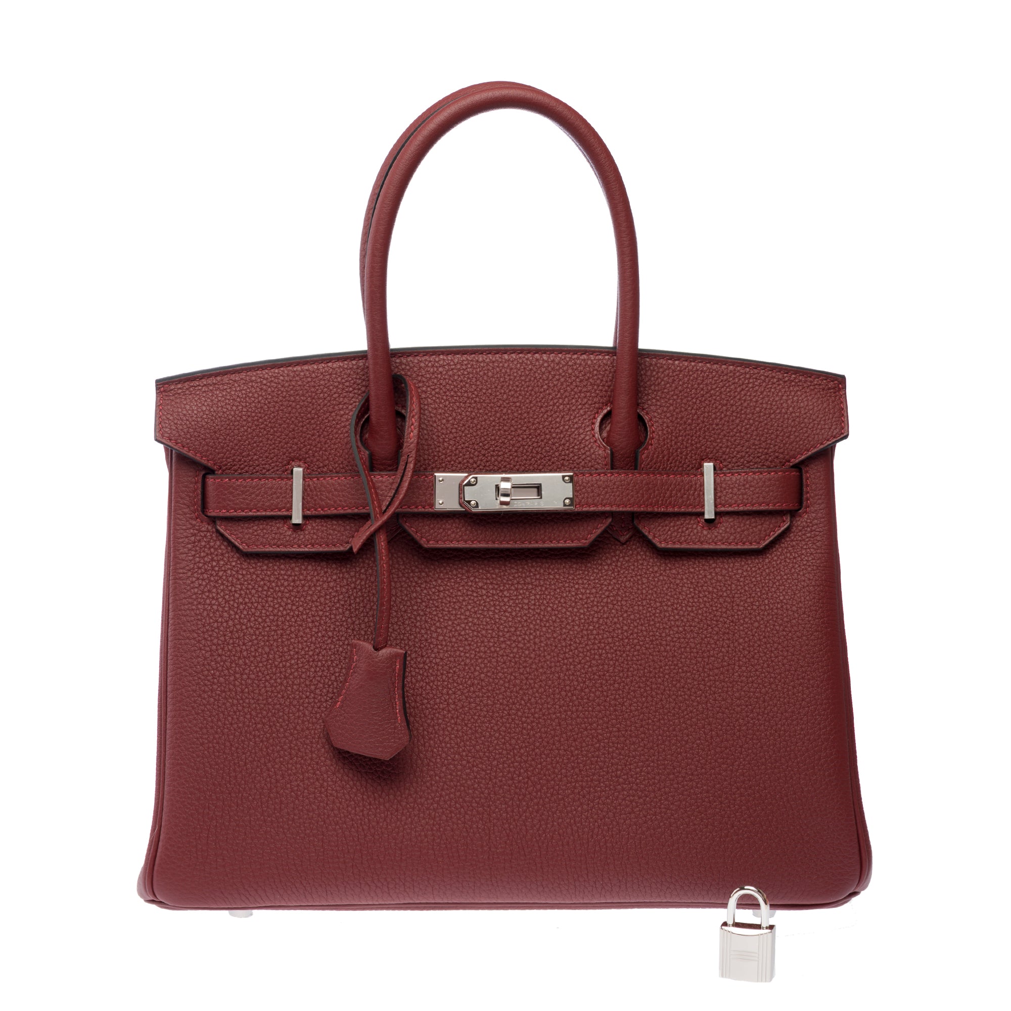 Sac HERMES Birkin 30 en Cuir Rouge - 103349