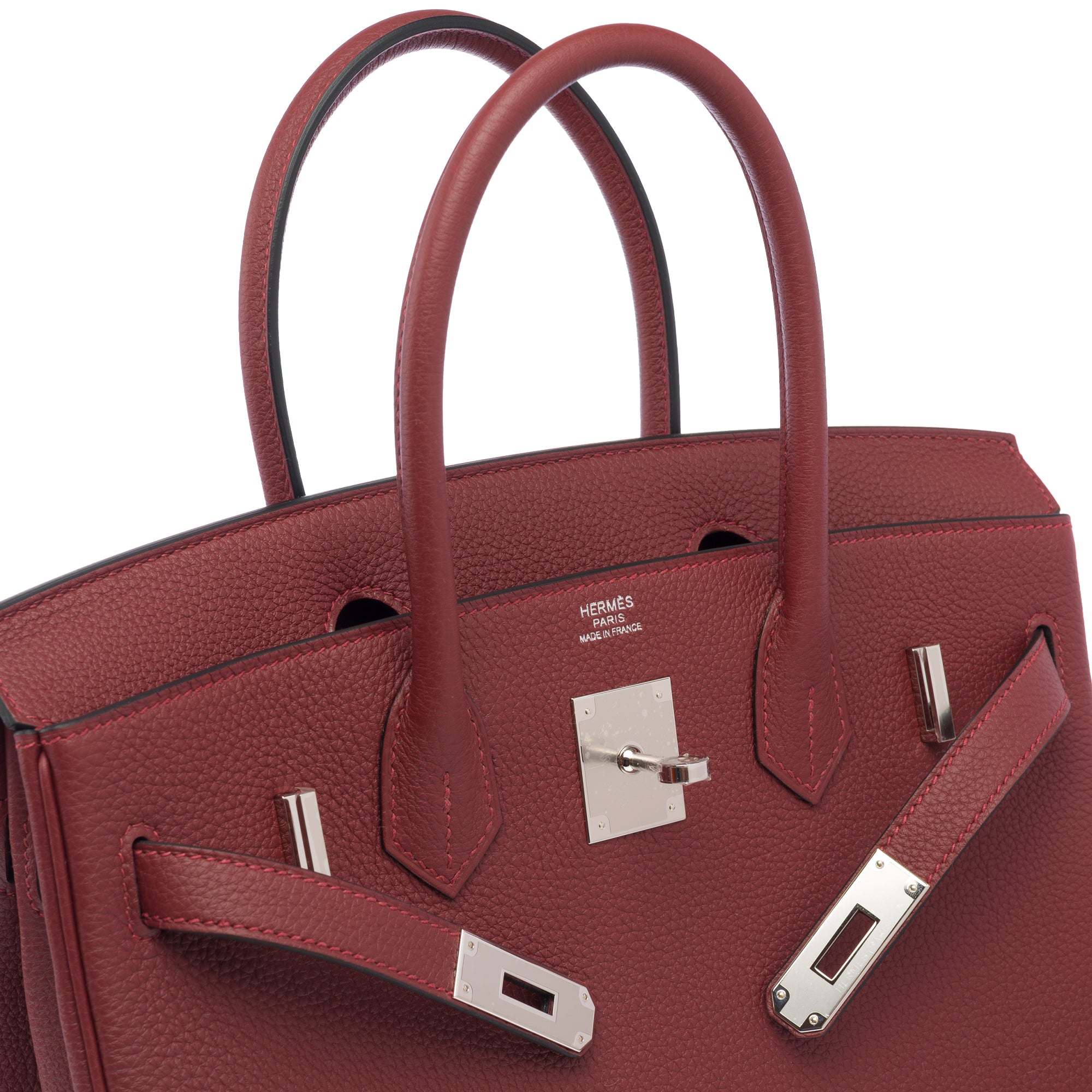 Sac HERMES Birkin 30 en Cuir Rouge - 103349