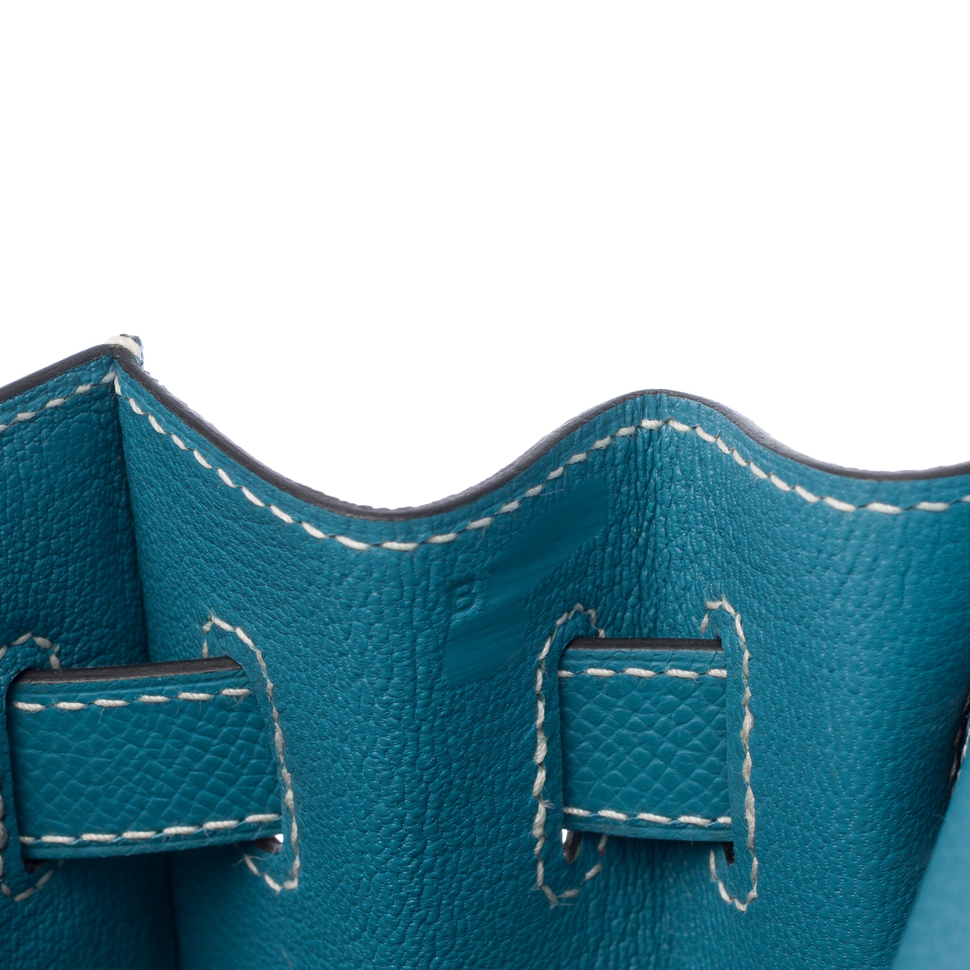 Sac HERMES Kelly 32 en Cuir Bleu - 103329