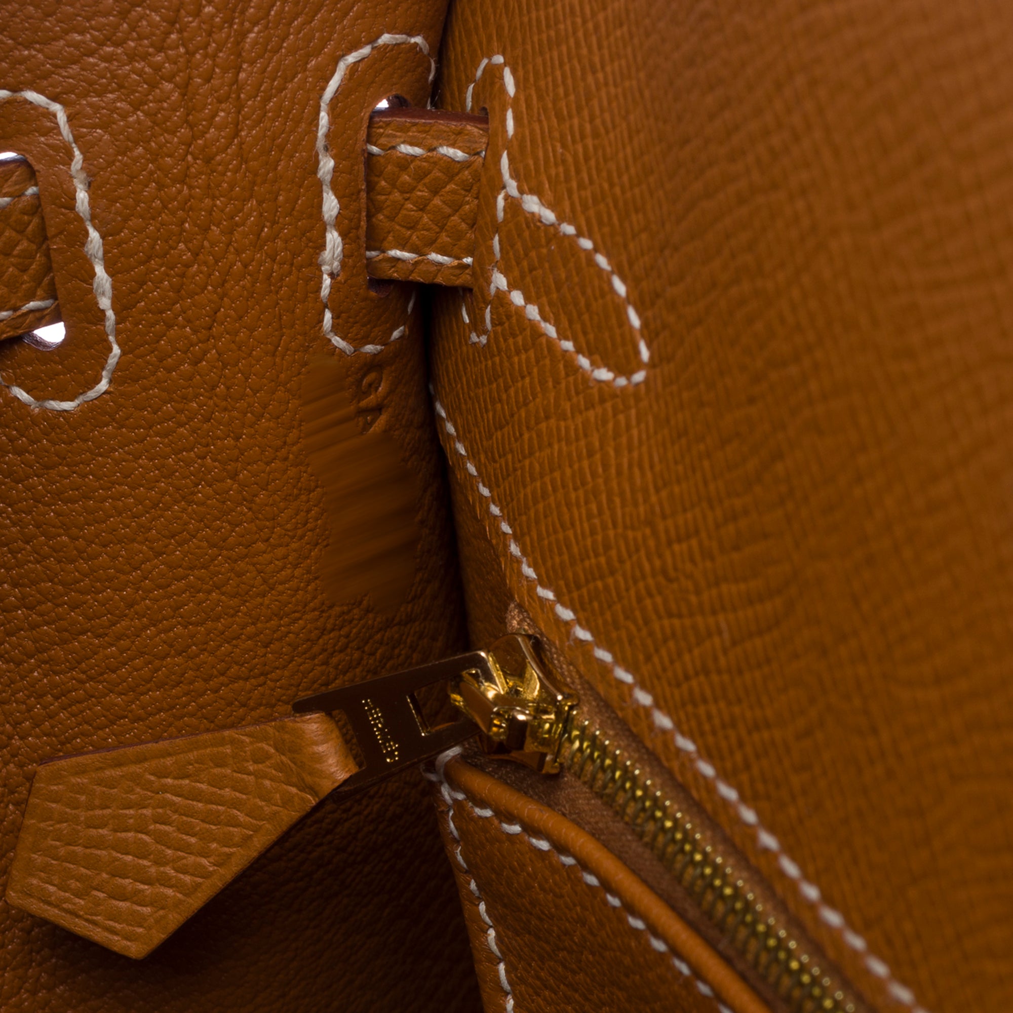 Sac HERMES Kelly 25 en Cuir Doré - 103347