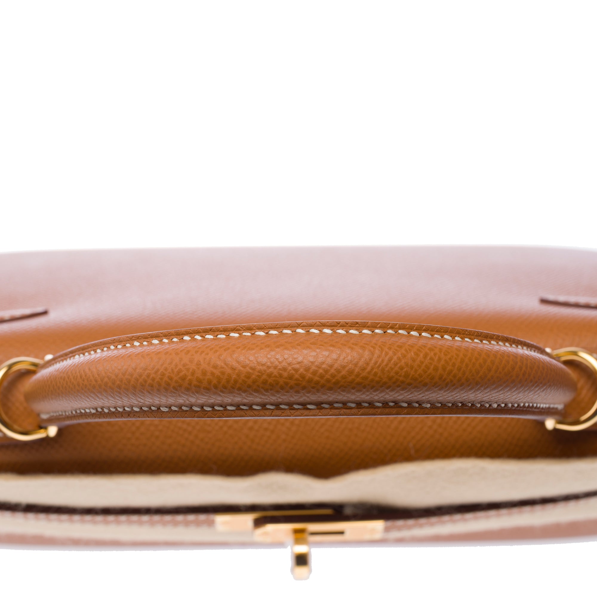 Sac HERMES Kelly 25 en Cuir Doré - 103347