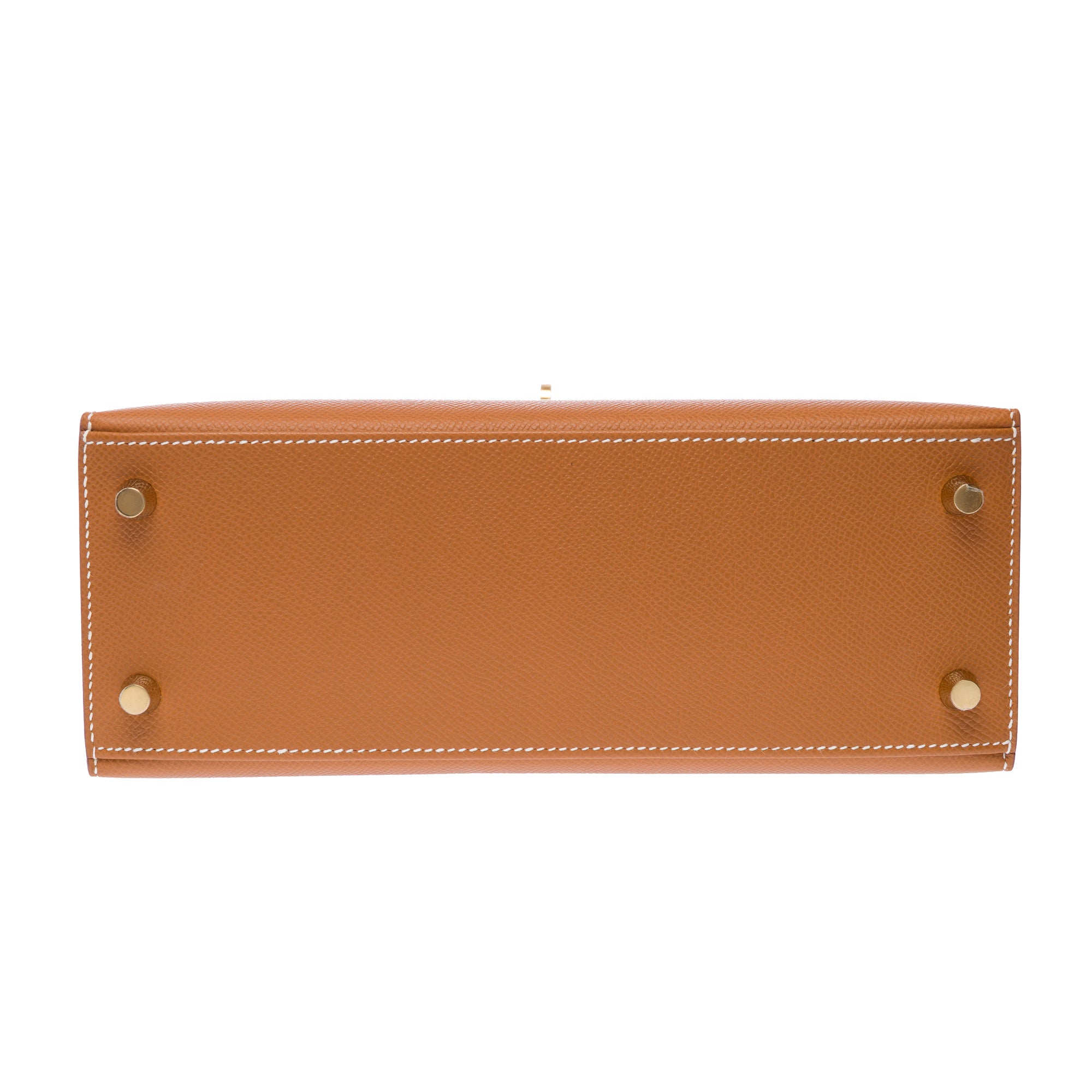 Sac HERMES Kelly 25 en Cuir Doré - 103347