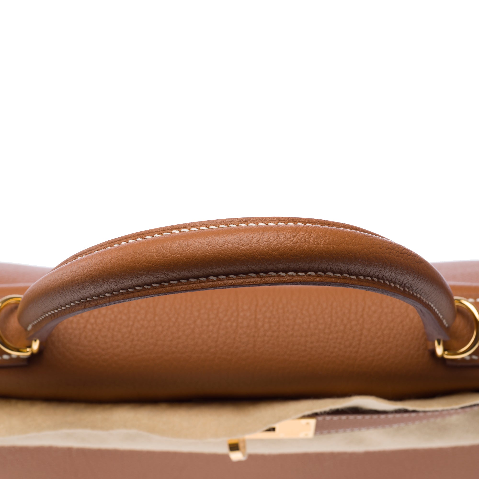 Sac HERMES Kelly 28 en Cuir Doré - 103350