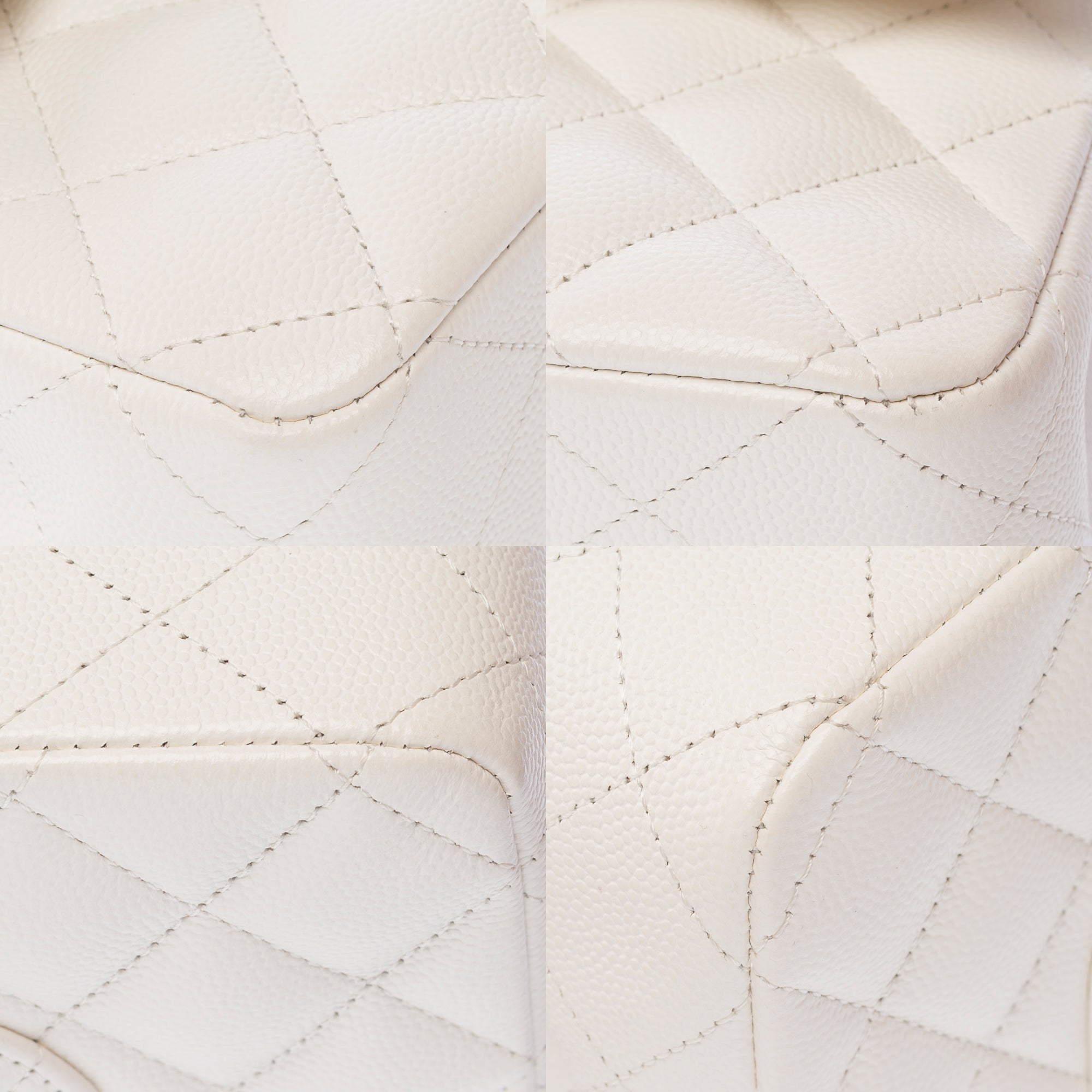 Sac CHANEL Timeless/Classique en Cuir Blanc - 103356