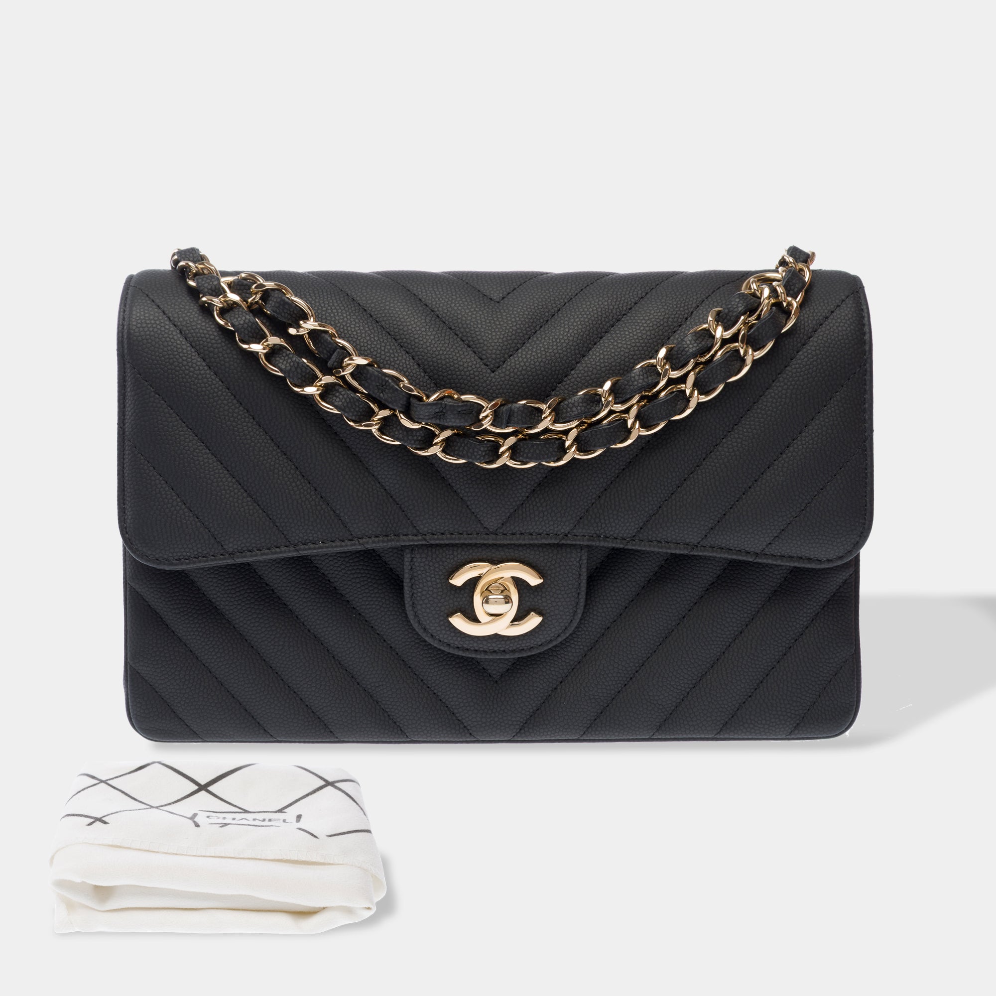 Sac CHANEL Timeless/Classique en Cuir Noir - 103355
