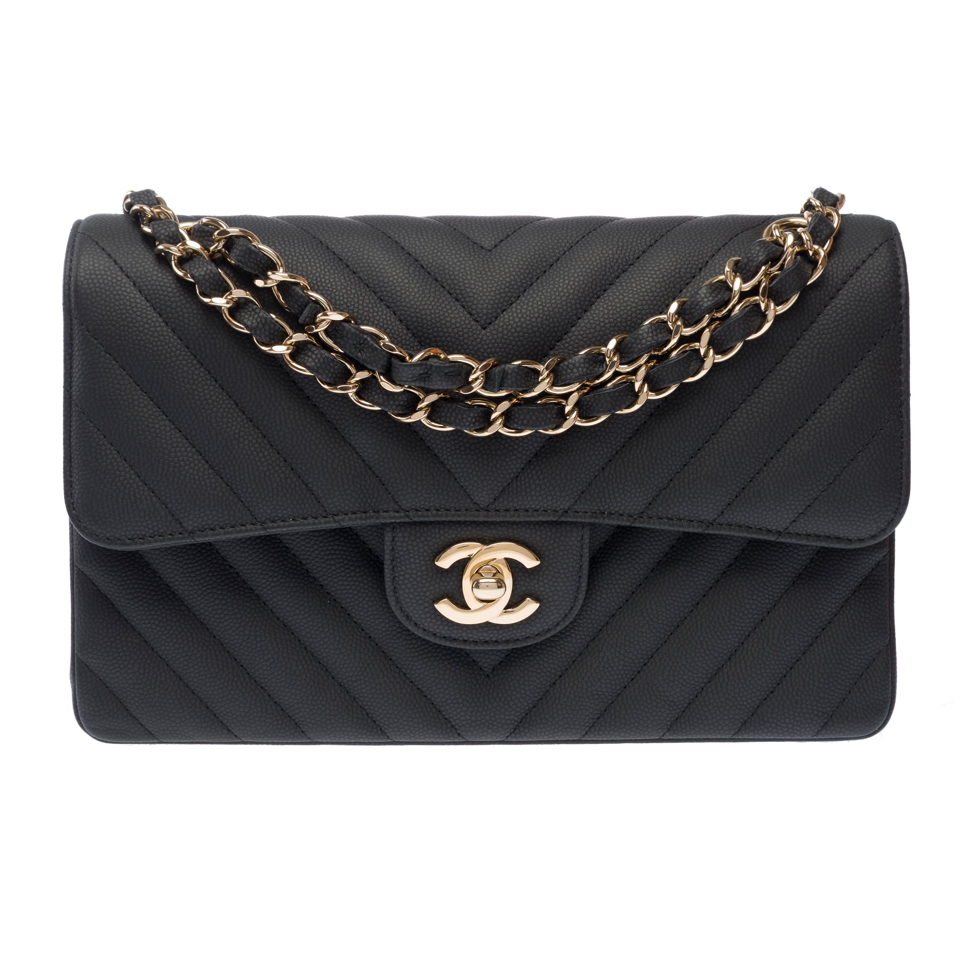 Sac CHANEL Timeless/Classique en Cuir Noir - 103355
