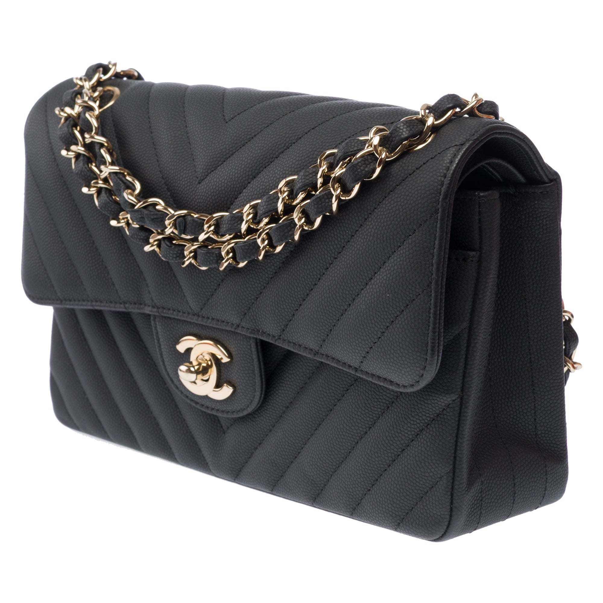 Sac CHANEL Timeless/Classique en Cuir Noir - 103355