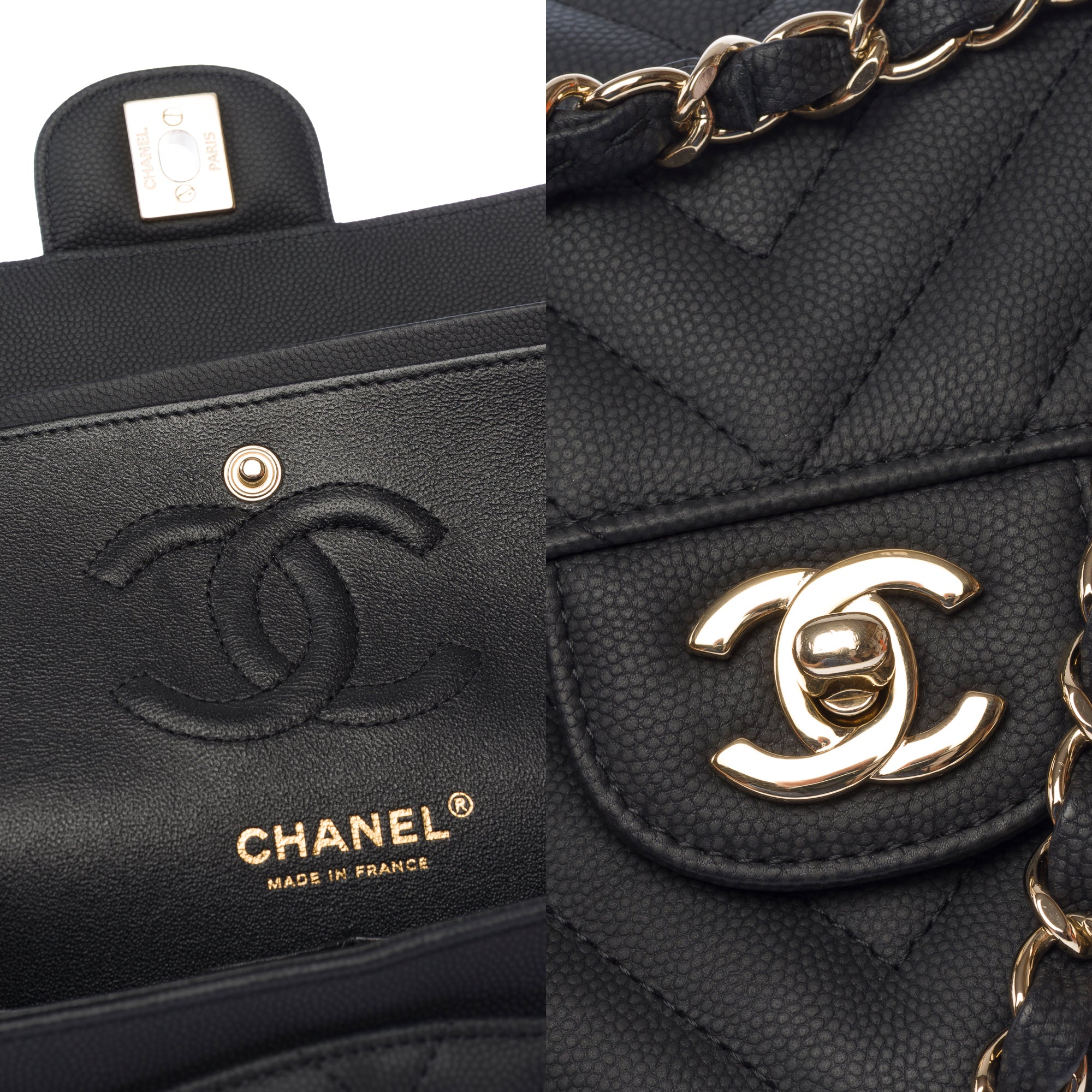 Sac CHANEL Timeless/Classique en Cuir Noir - 103355