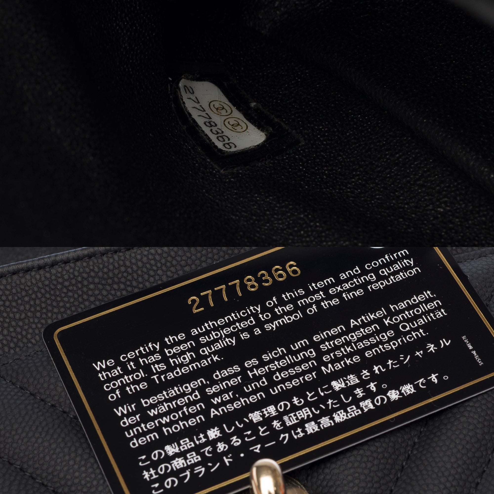 Sac CHANEL Timeless/Classique en Cuir Noir - 103355