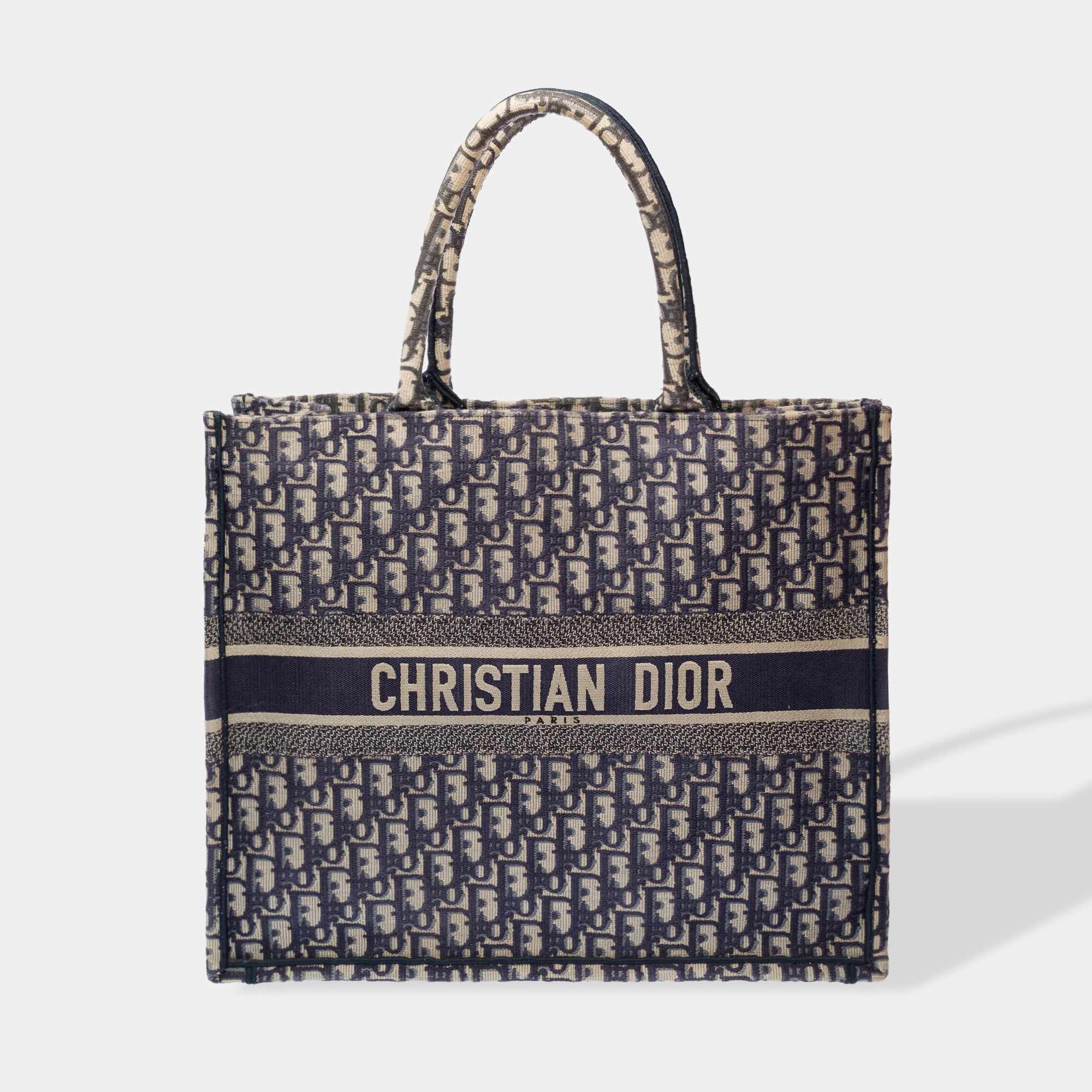 Sac DIOR Book Tote en Toile Bleu Marine - 103341