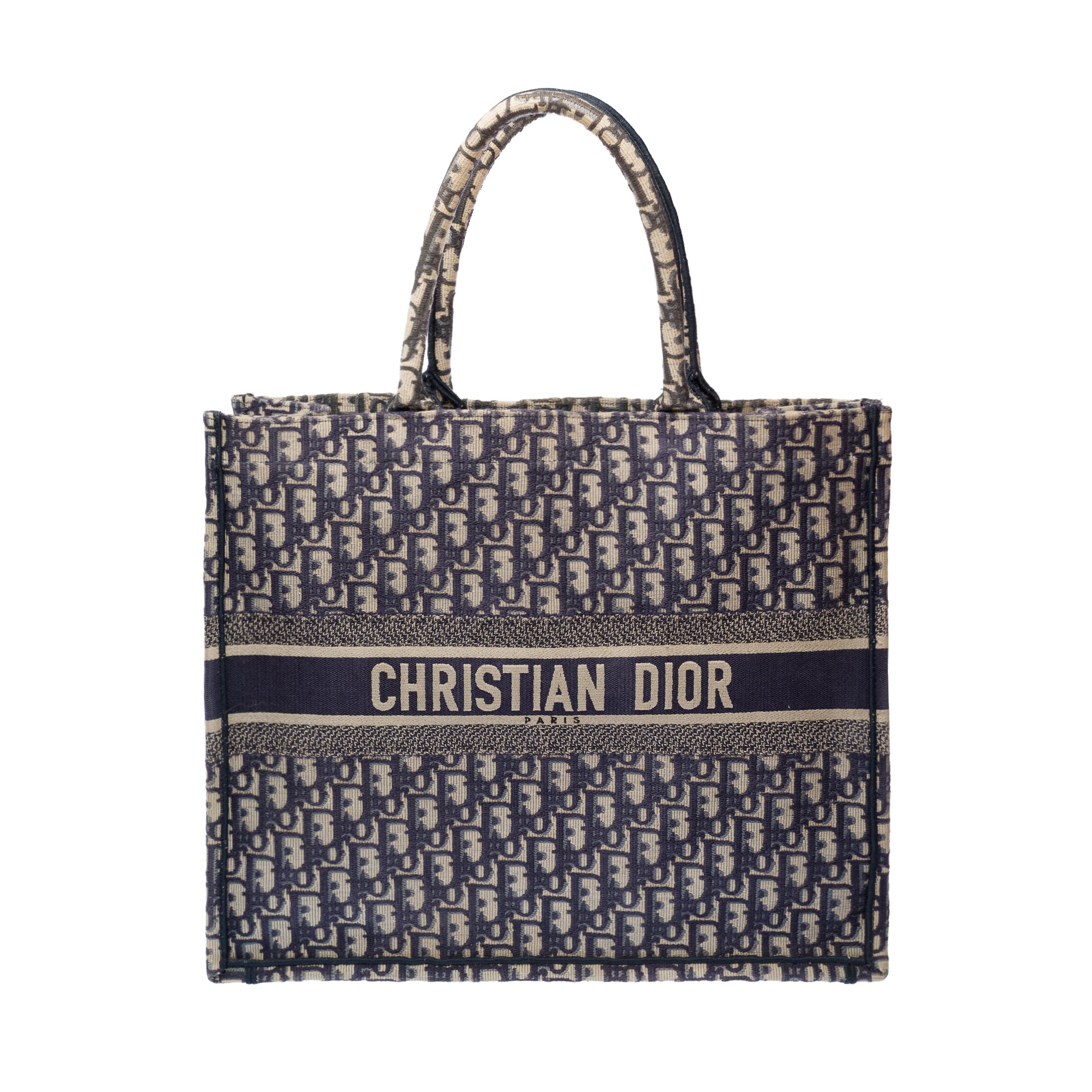 Sac DIOR Book Tote en Toile Bleu Marine - 103341
