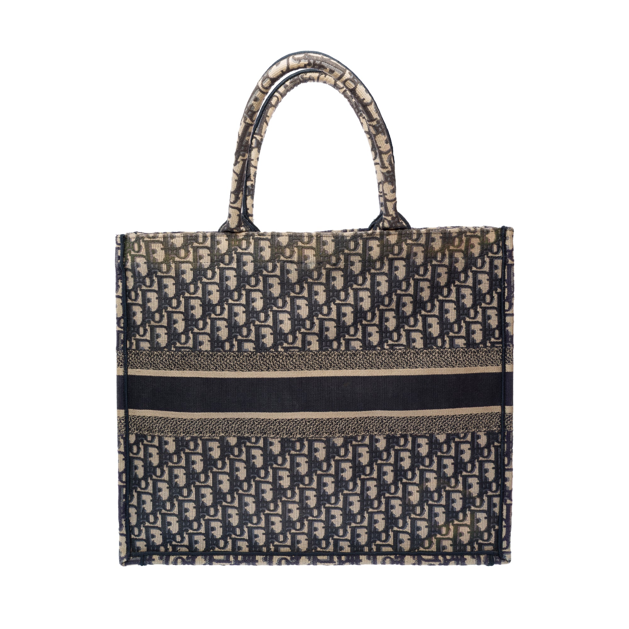 Sac DIOR Book Tote en Toile Bleu Marine - 103341