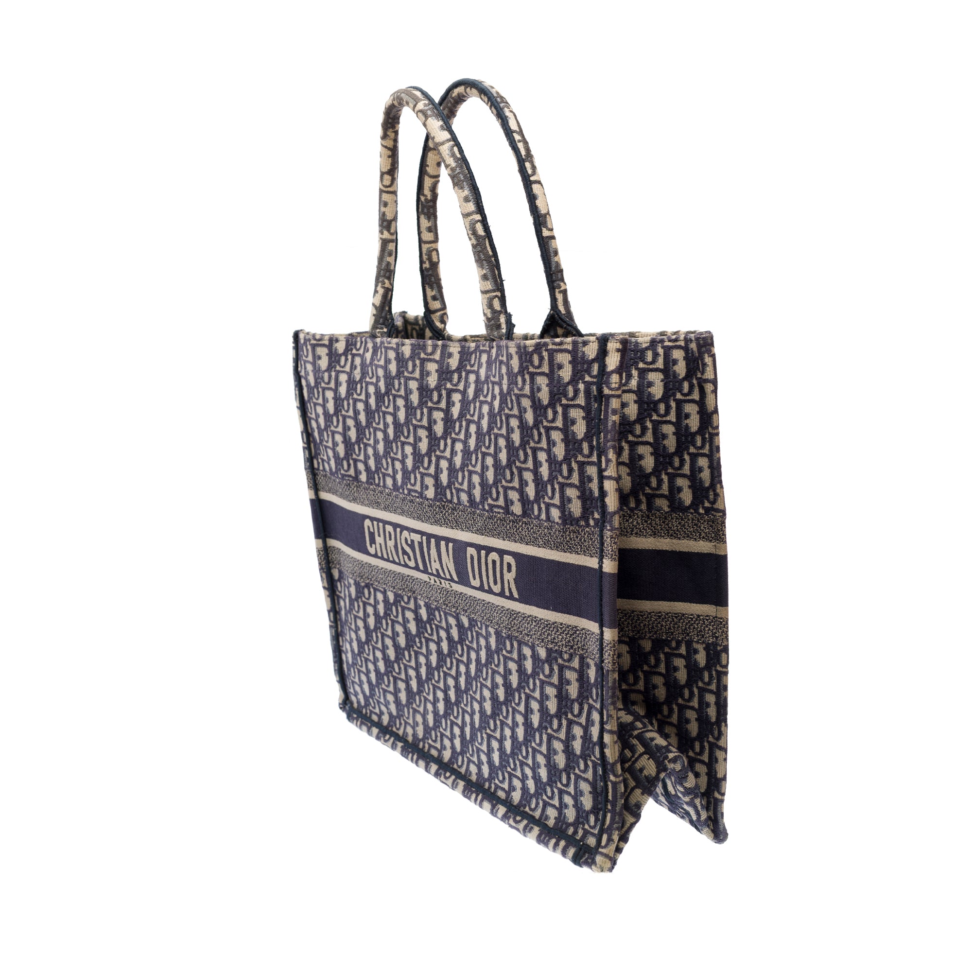 Sac DIOR Book Tote en Toile Bleu Marine - 103341