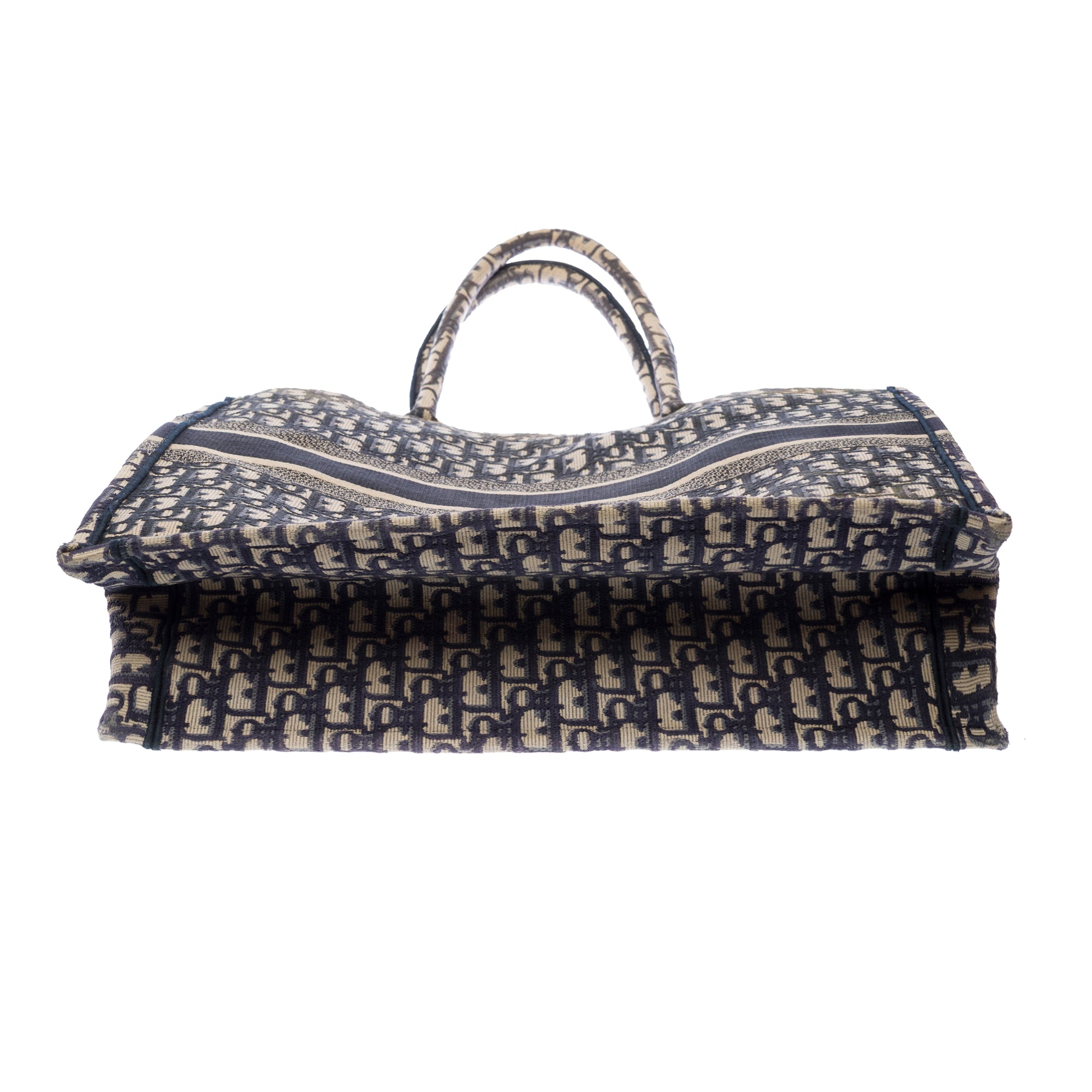 Sac DIOR Book Tote en Toile Bleu Marine - 103341