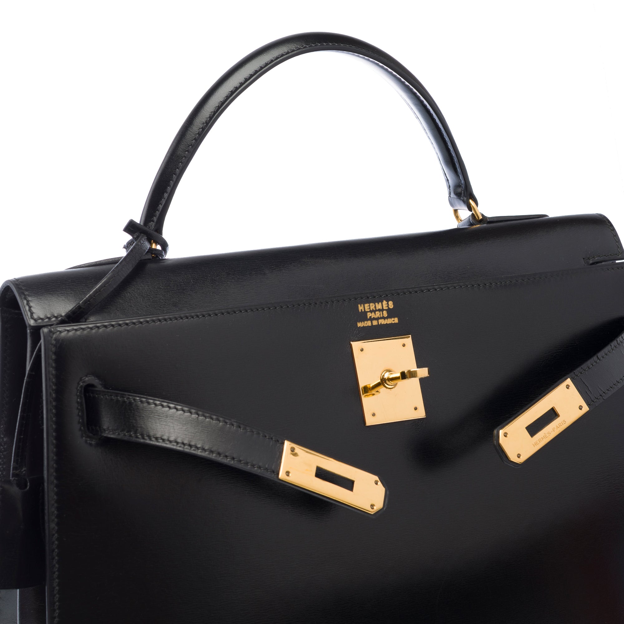 Sac HERMES Kelly 32 en Cuir Noir - 103331