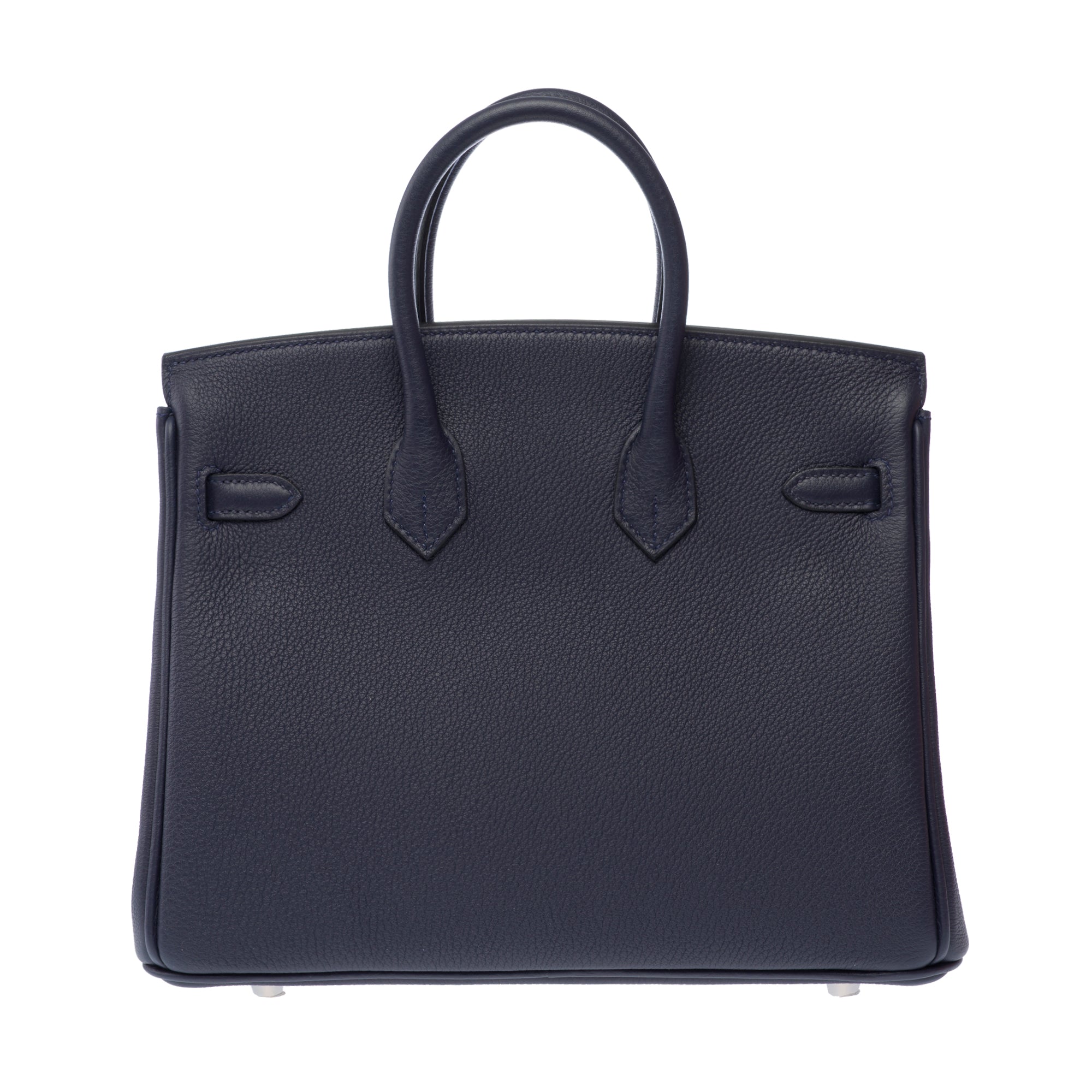 Sac HERMES Birkin 25 en Cuir Bleu Marine - 103352