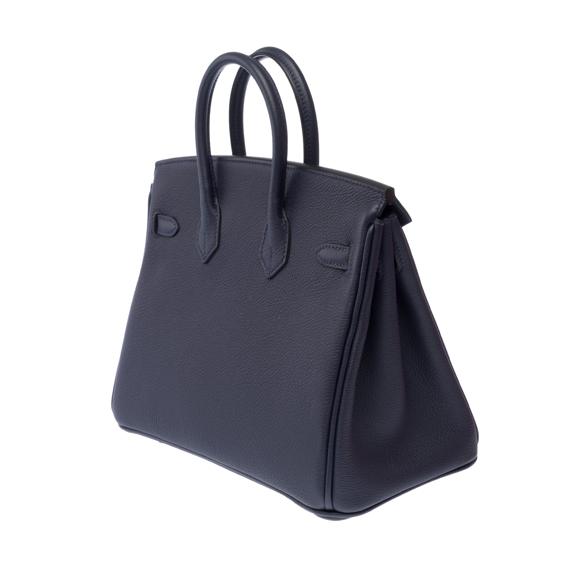 Sac HERMES Birkin 25 en Cuir Bleu Marine - 103352