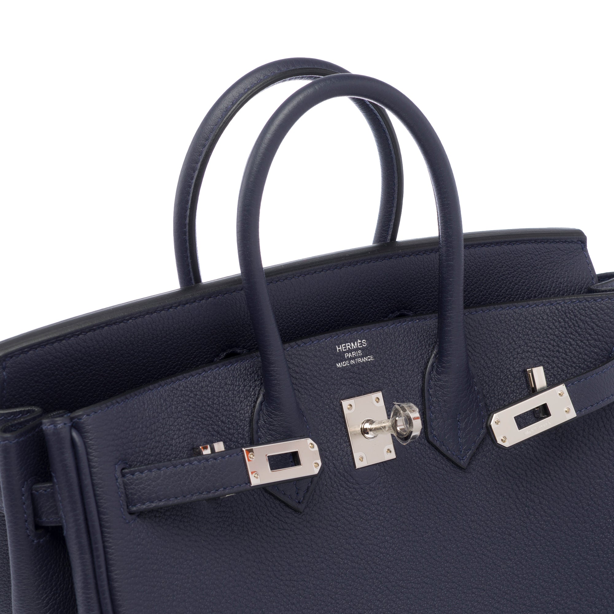 Sac HERMES Birkin 25 en Cuir Bleu Marine - 103352