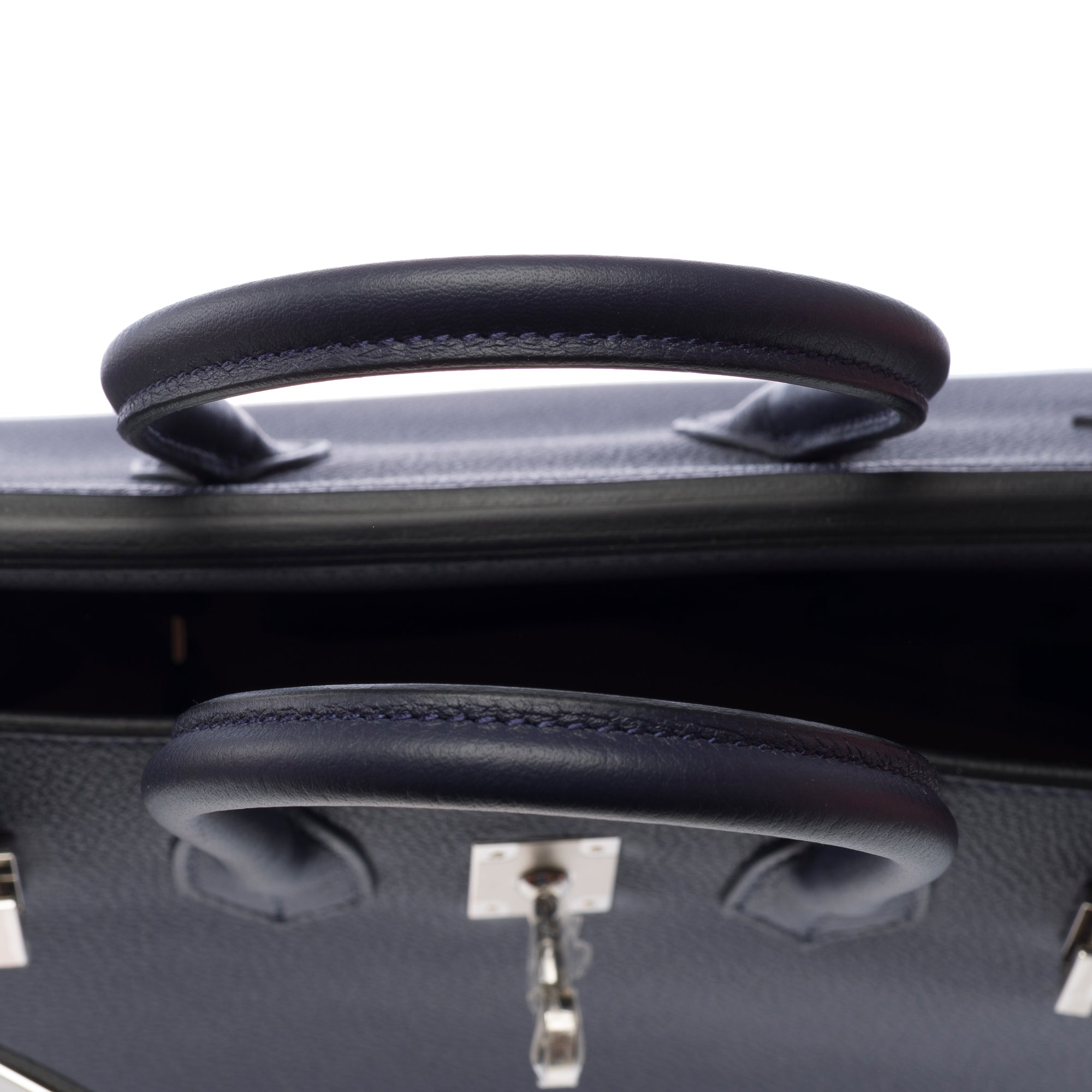 Sac HERMES Birkin 25 en Cuir Bleu Marine - 103352