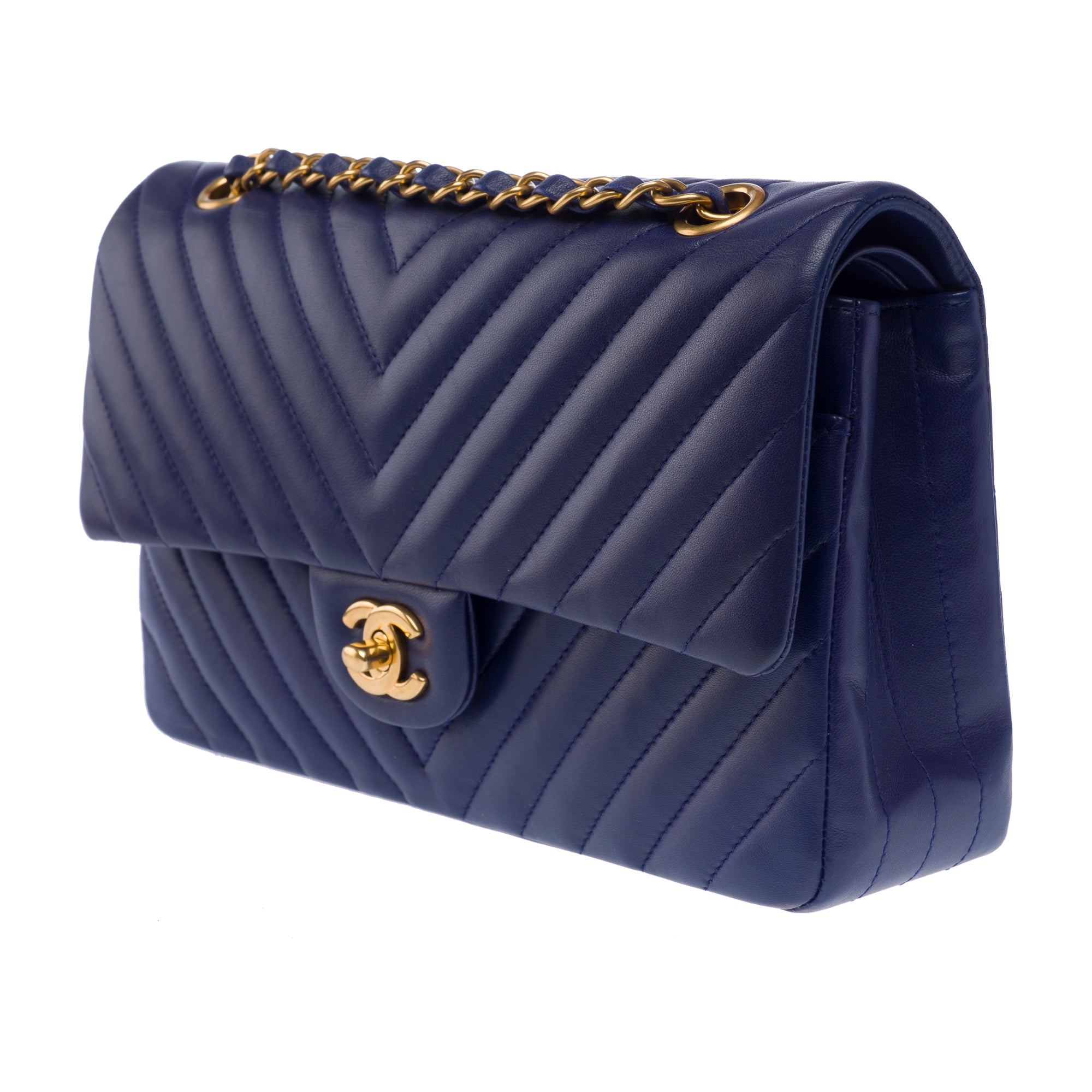 Sac CHANEL Timeless/Classique en Cuir Bleu - 103359
