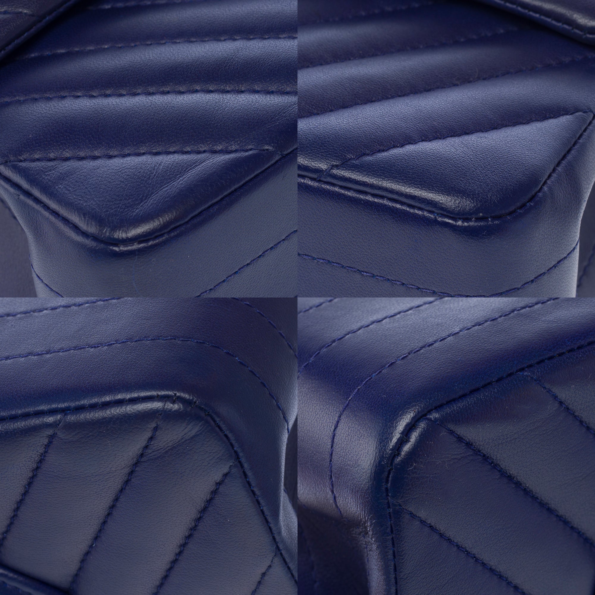 Sac CHANEL Timeless/Classique en Cuir Bleu - 103359