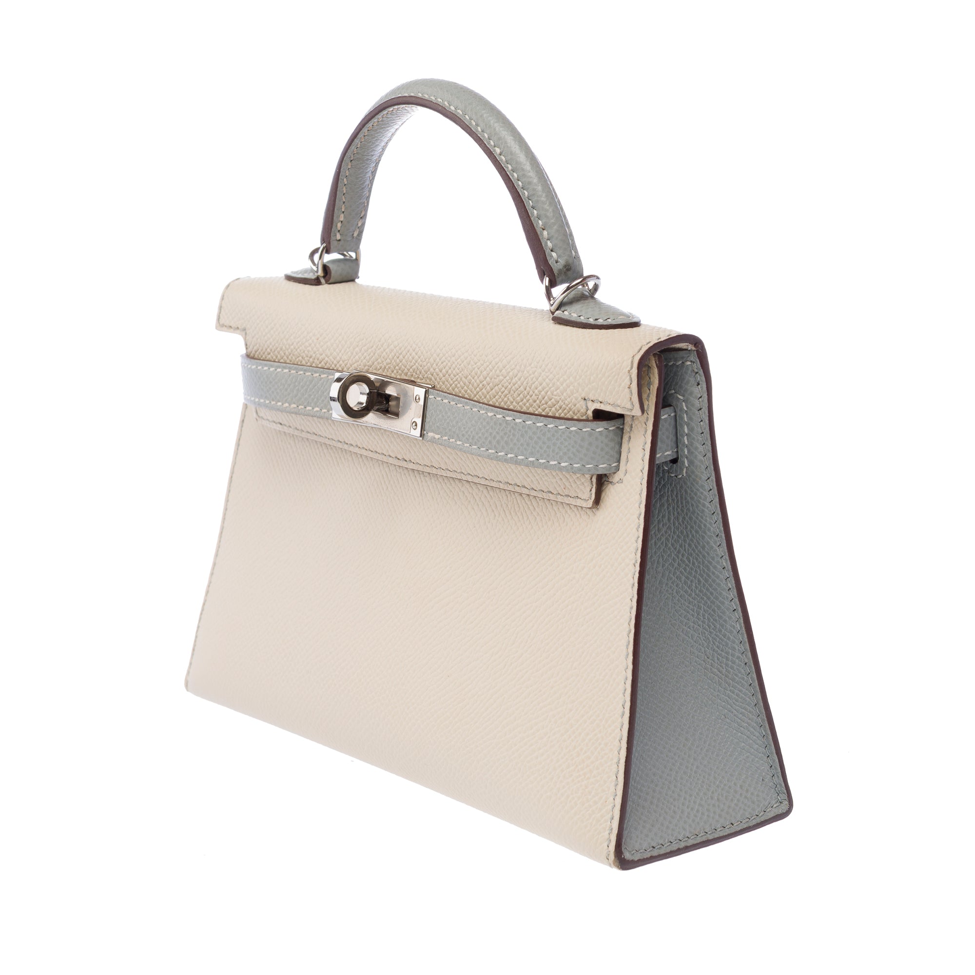 Sac HERMES Kelly Mini en Cuir Beige - 103361