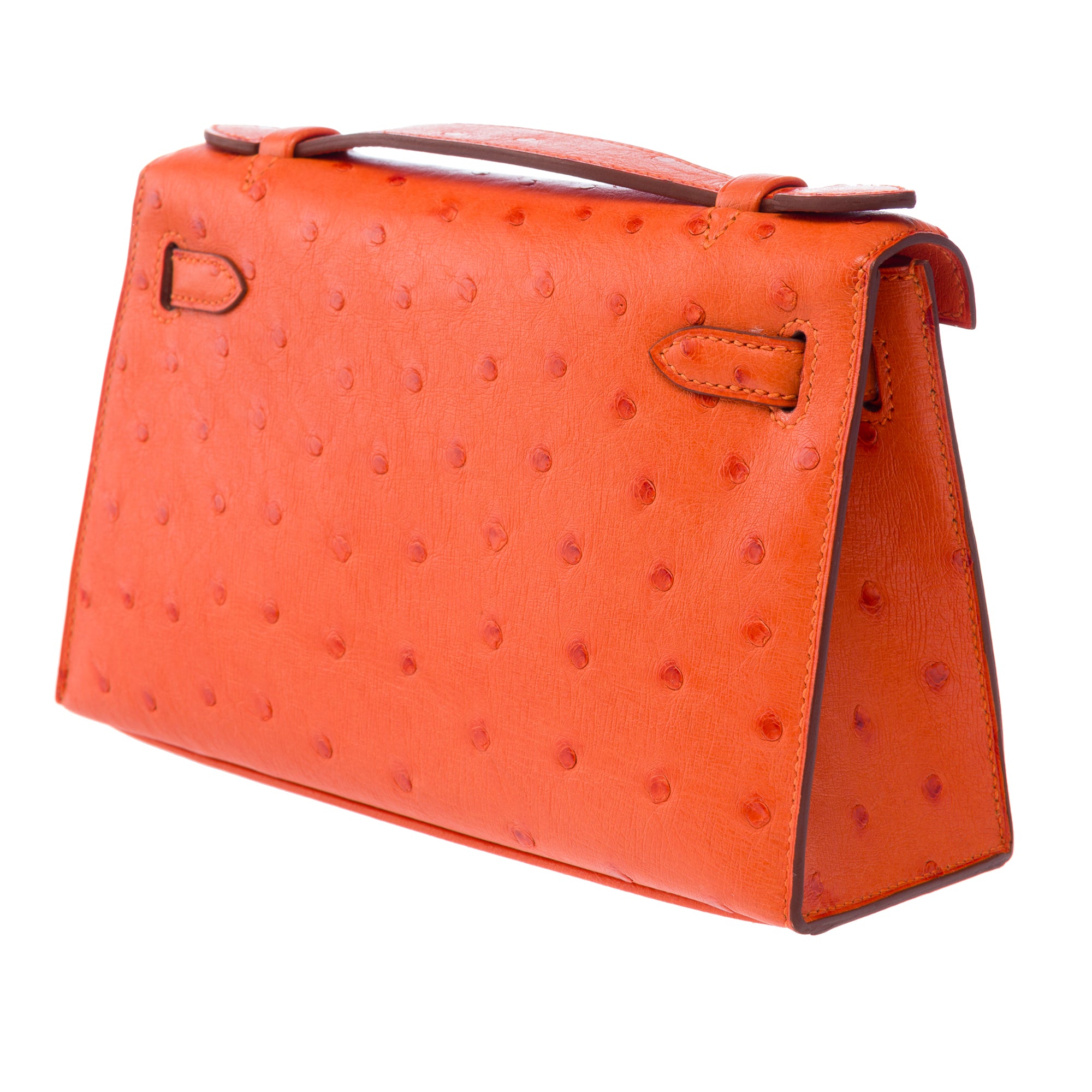 Sac HERMES Kelly Mini en Cuirs exotiques Orange - 103364