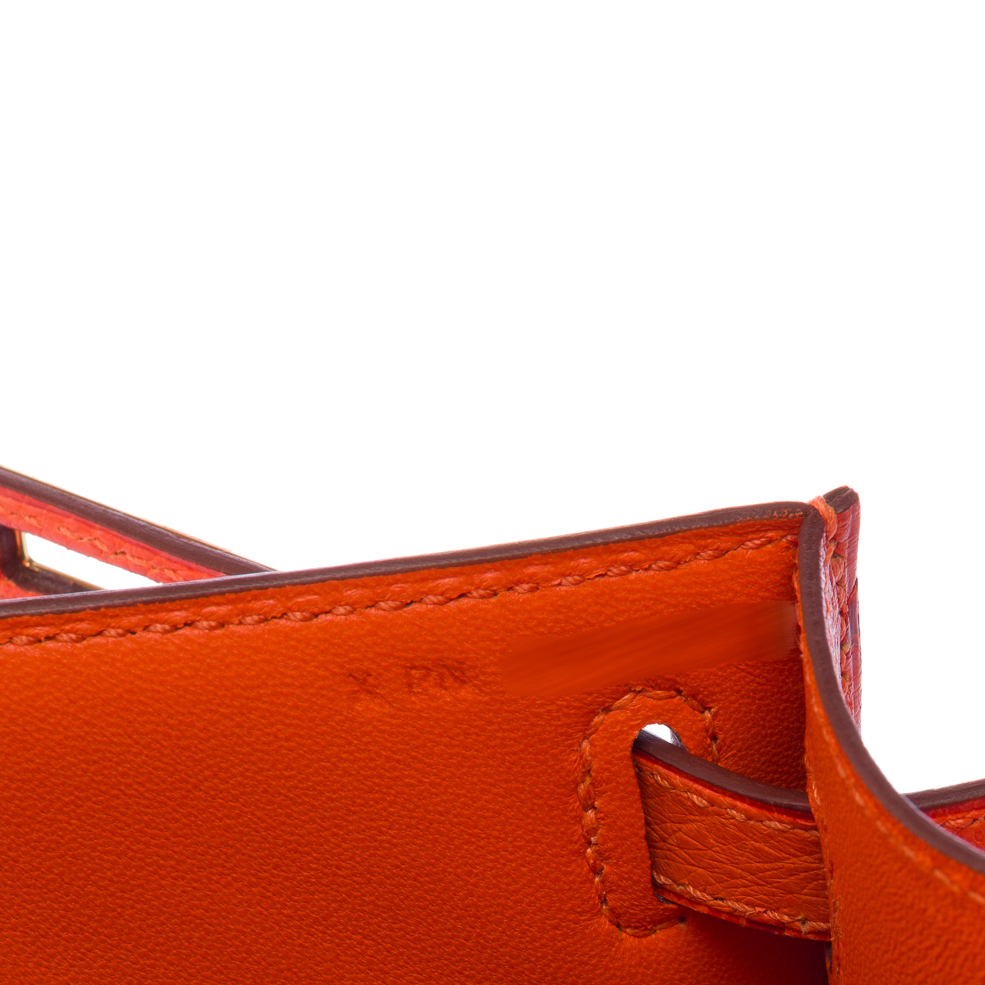 Sac HERMES Kelly Mini en Cuirs exotiques Orange - 103364